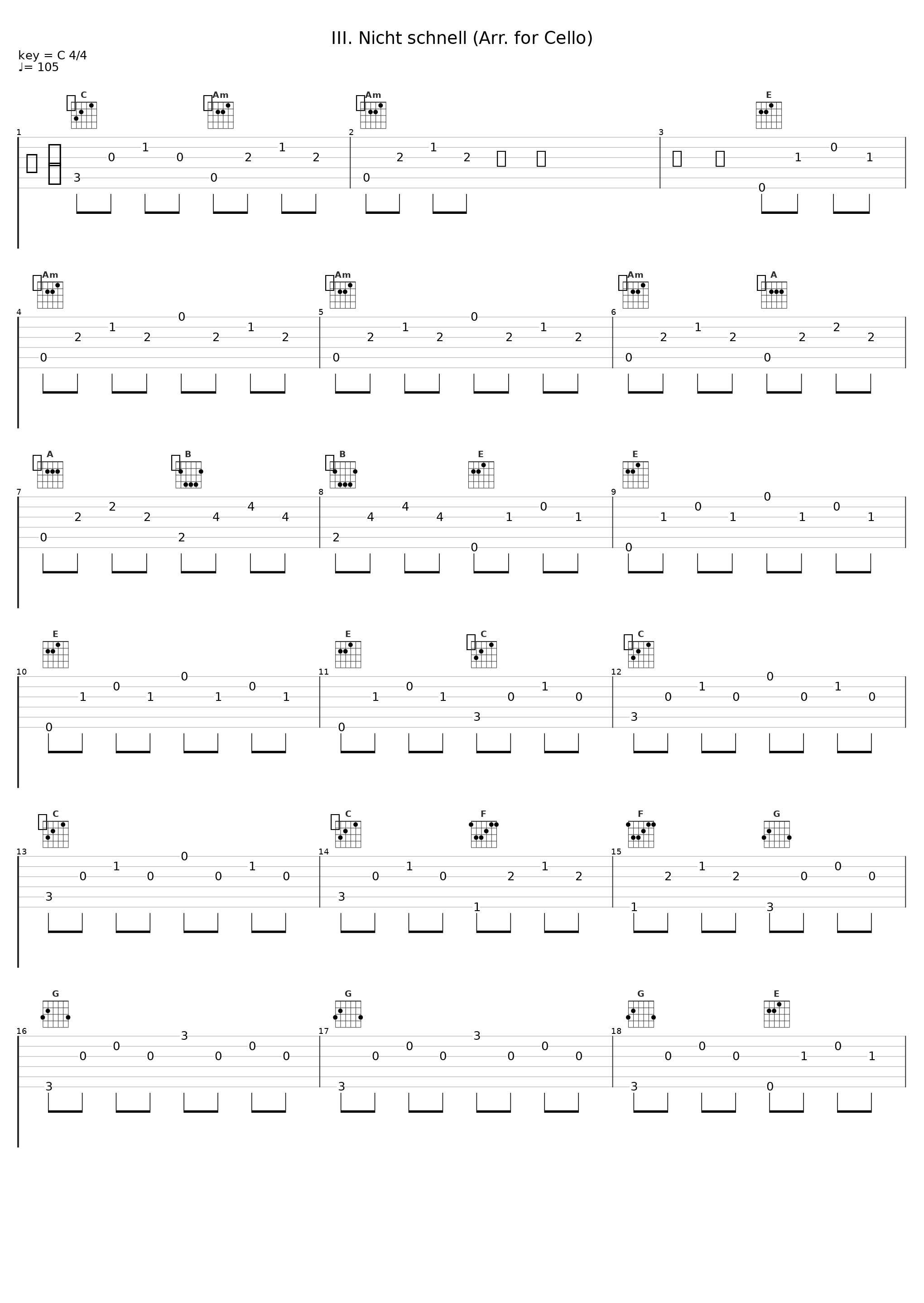 III. Nicht schnell (Arr. for Cello)_Claudio Bohorquez,Péter Nagy_1