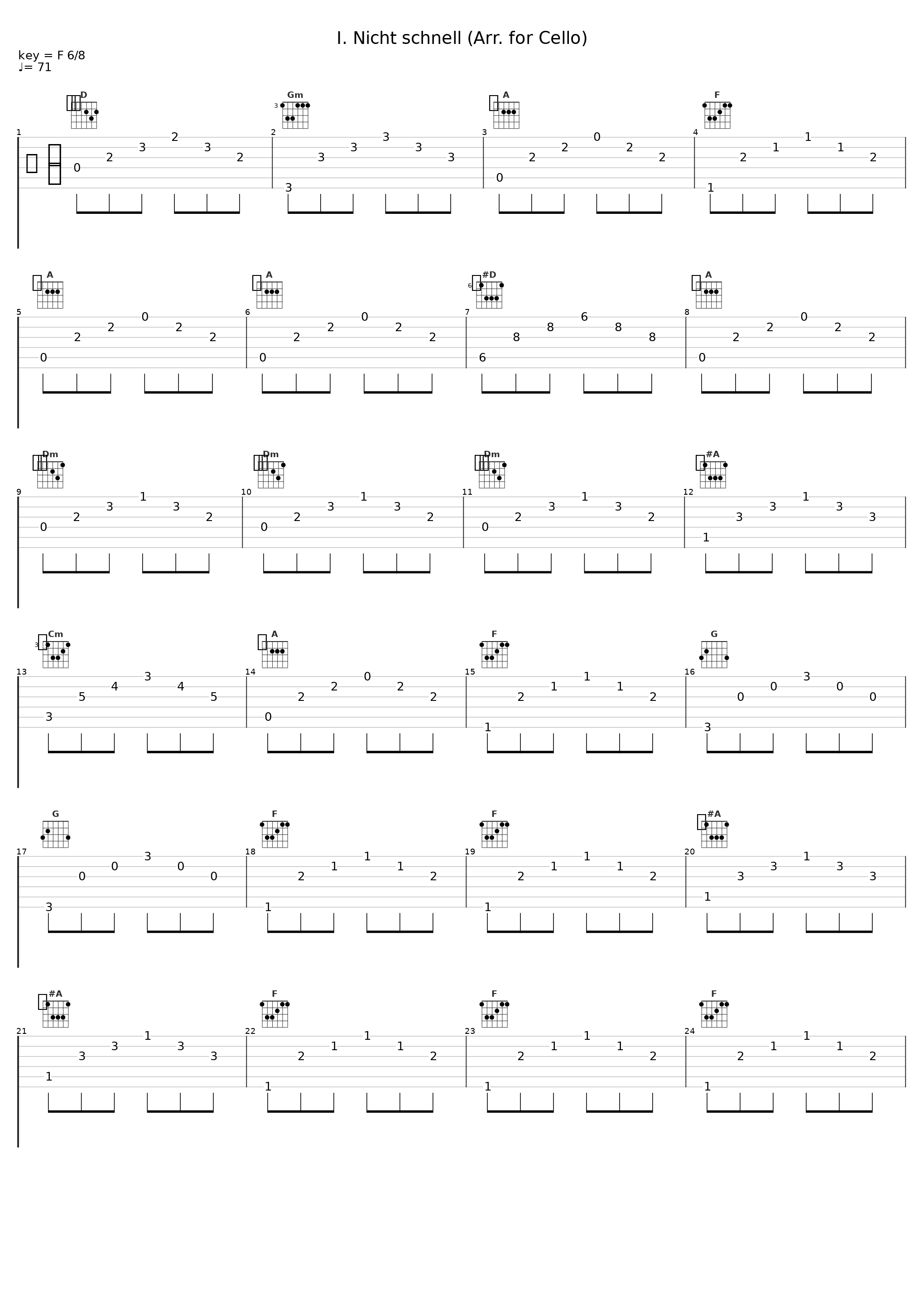 I. Nicht schnell (Arr. for Cello)_Claudio Bohorquez,Péter Nagy_1