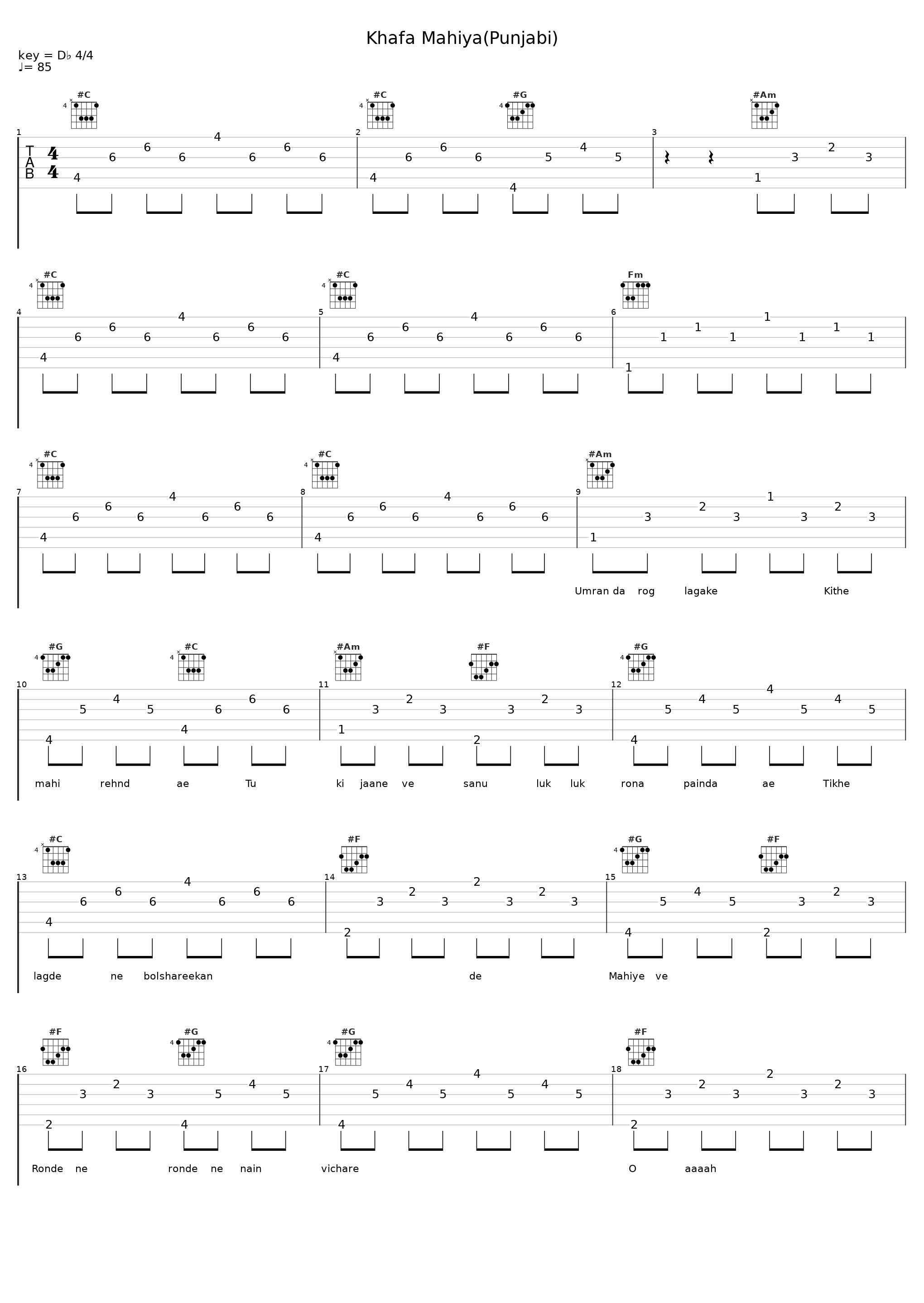 Khafa Mahiya(Punjabi)_Tony Kakkar_1