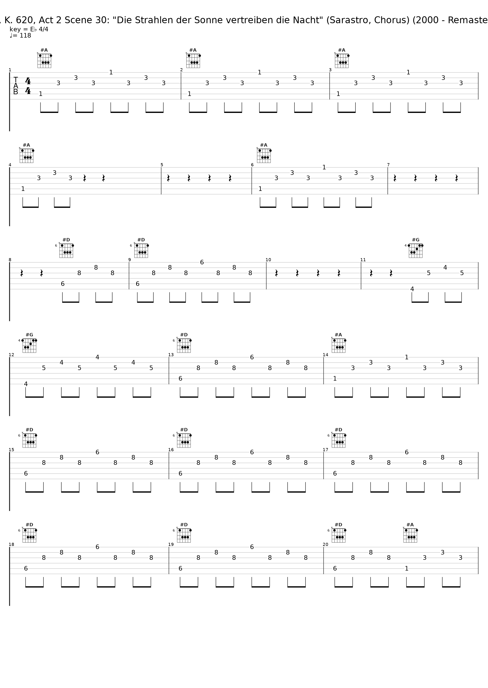 Die Zauberflöte, K. 620, Act 2 Scene 30: "Die Strahlen der Sonne vertreiben die Nacht" (Sarastro, Chorus) (2000 - Remaster|Sarastro/Chor)_Gottlob Frick,Philharmonia Chorus,Philharmonia Orchestra,Otto Klemperer,Wilhelm Pitz_1