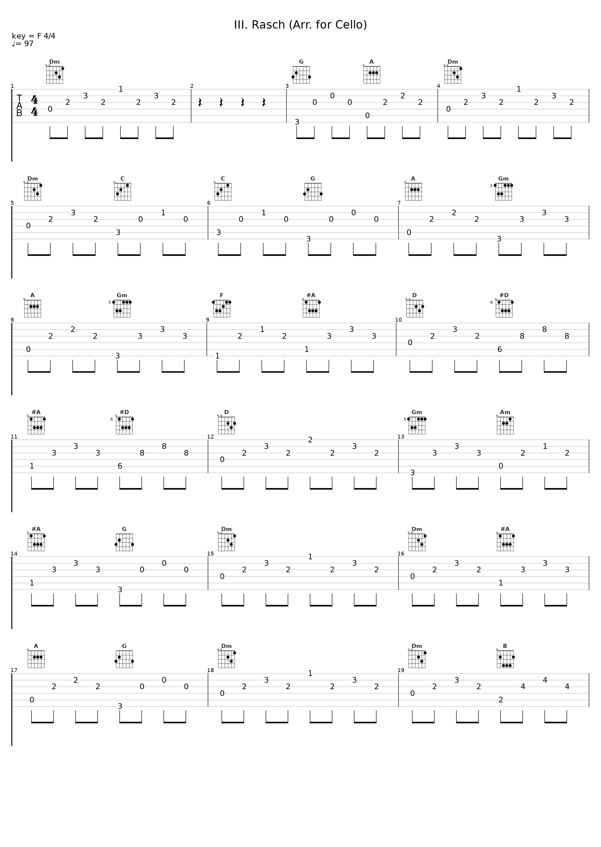 III. Rasch (Arr. for Cello)_Claudio Bohorquez,Péter Nagy_1