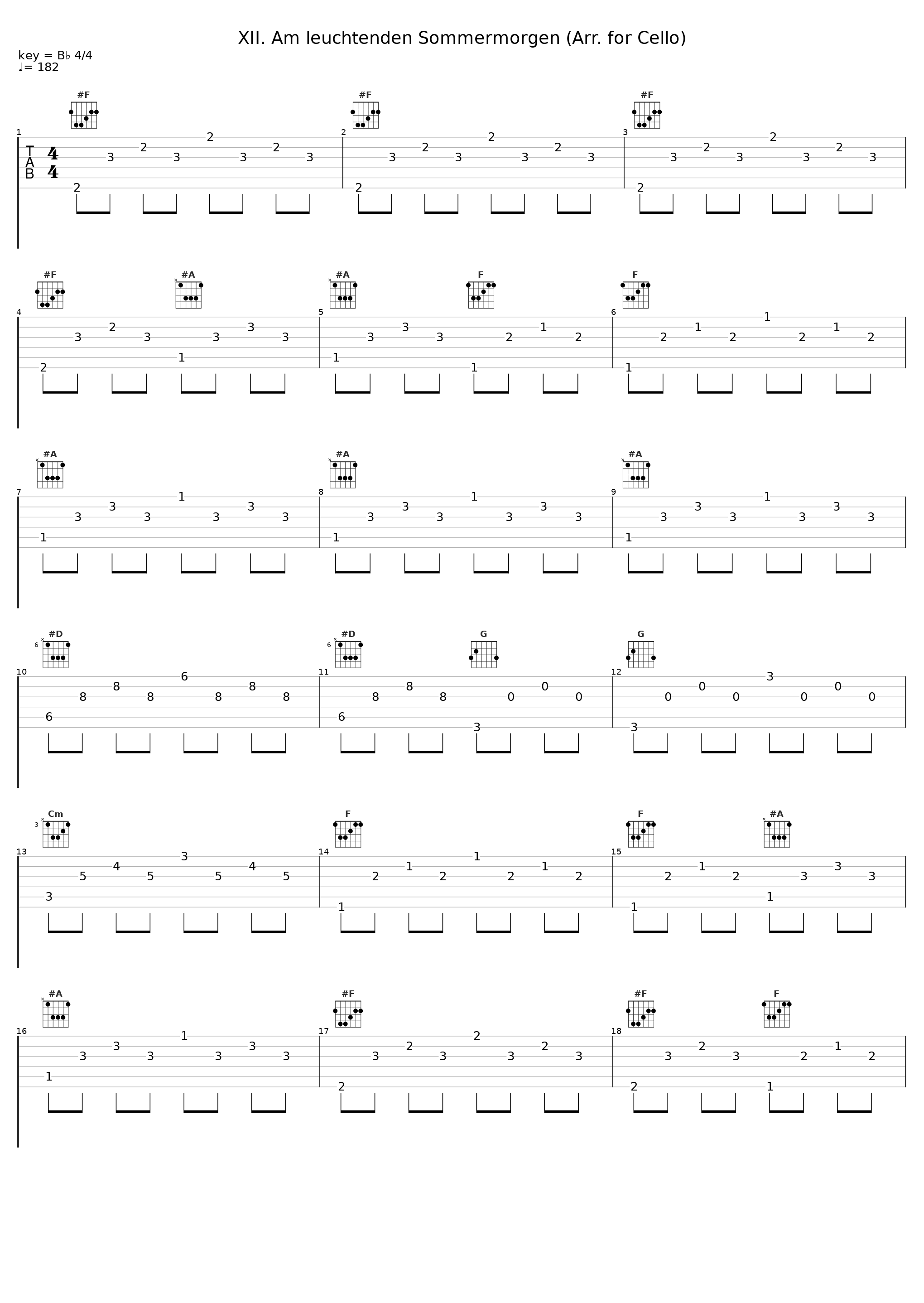 XII. Am leuchtenden Sommermorgen (Arr. for Cello)_Claudio Bohorquez,Péter Nagy_1