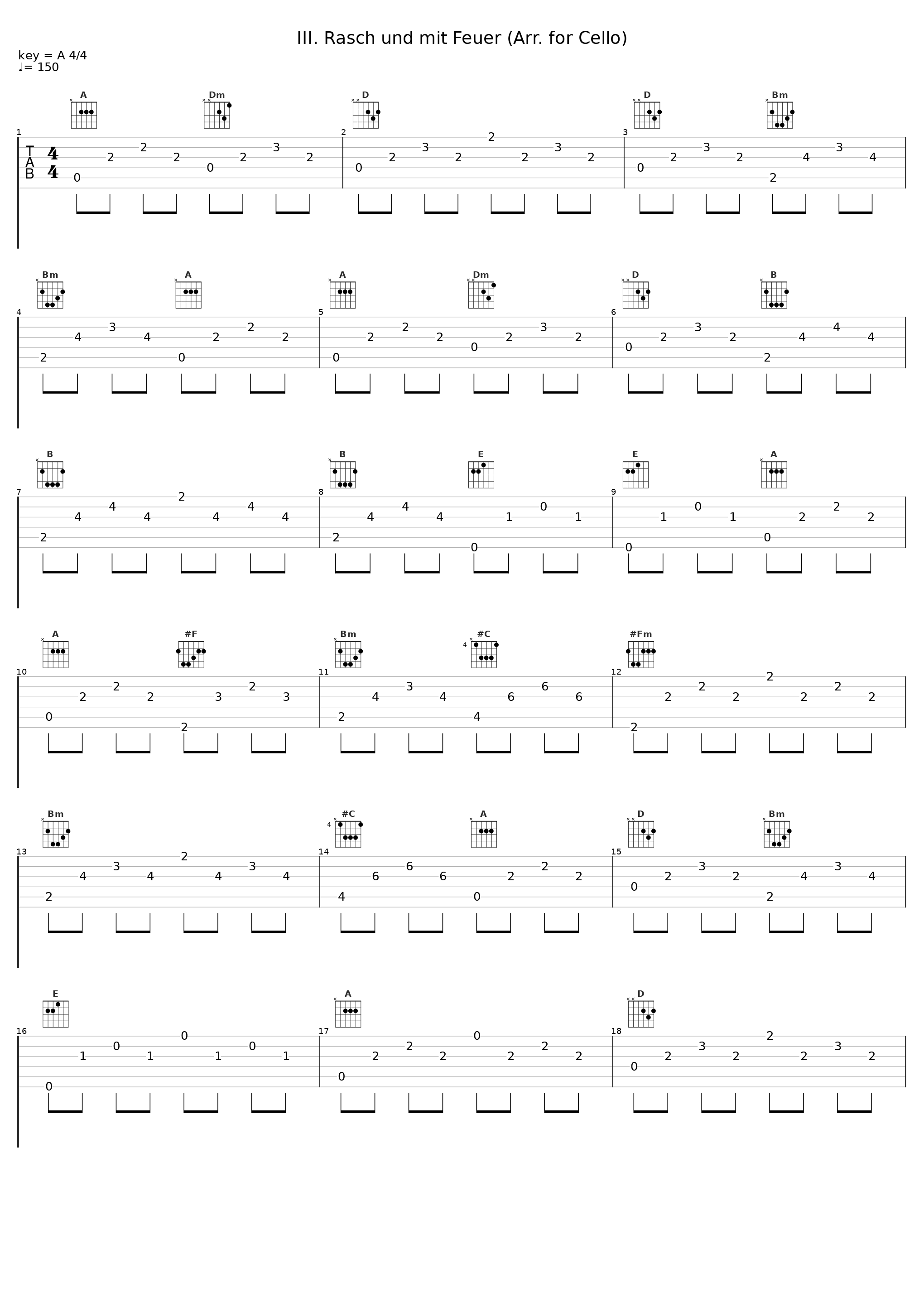 III. Rasch und mit Feuer (Arr. for Cello)_Claudio Bohorquez,Péter Nagy_1