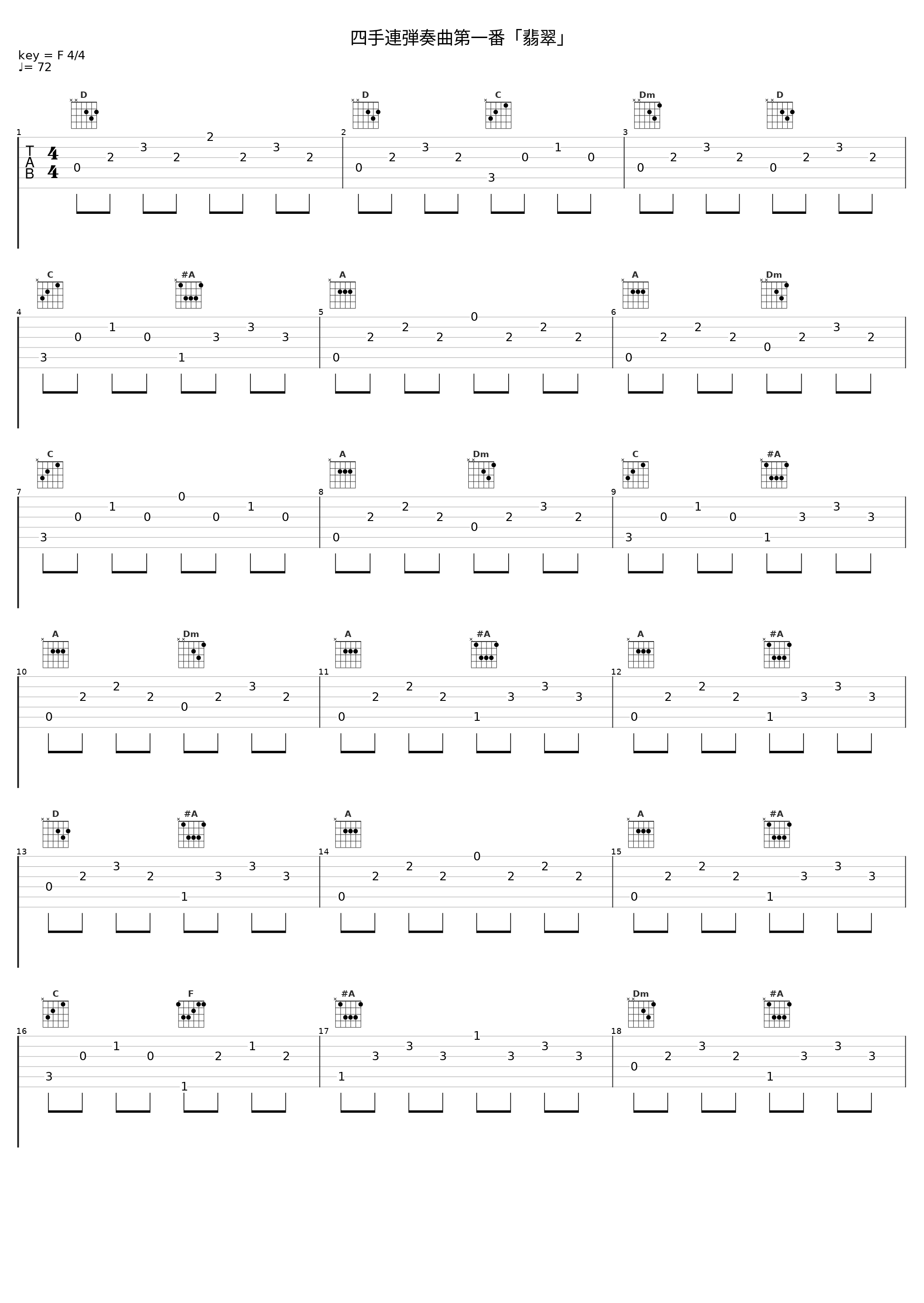 四手連弾奏曲第一番「翡翠」_日本ACG_1