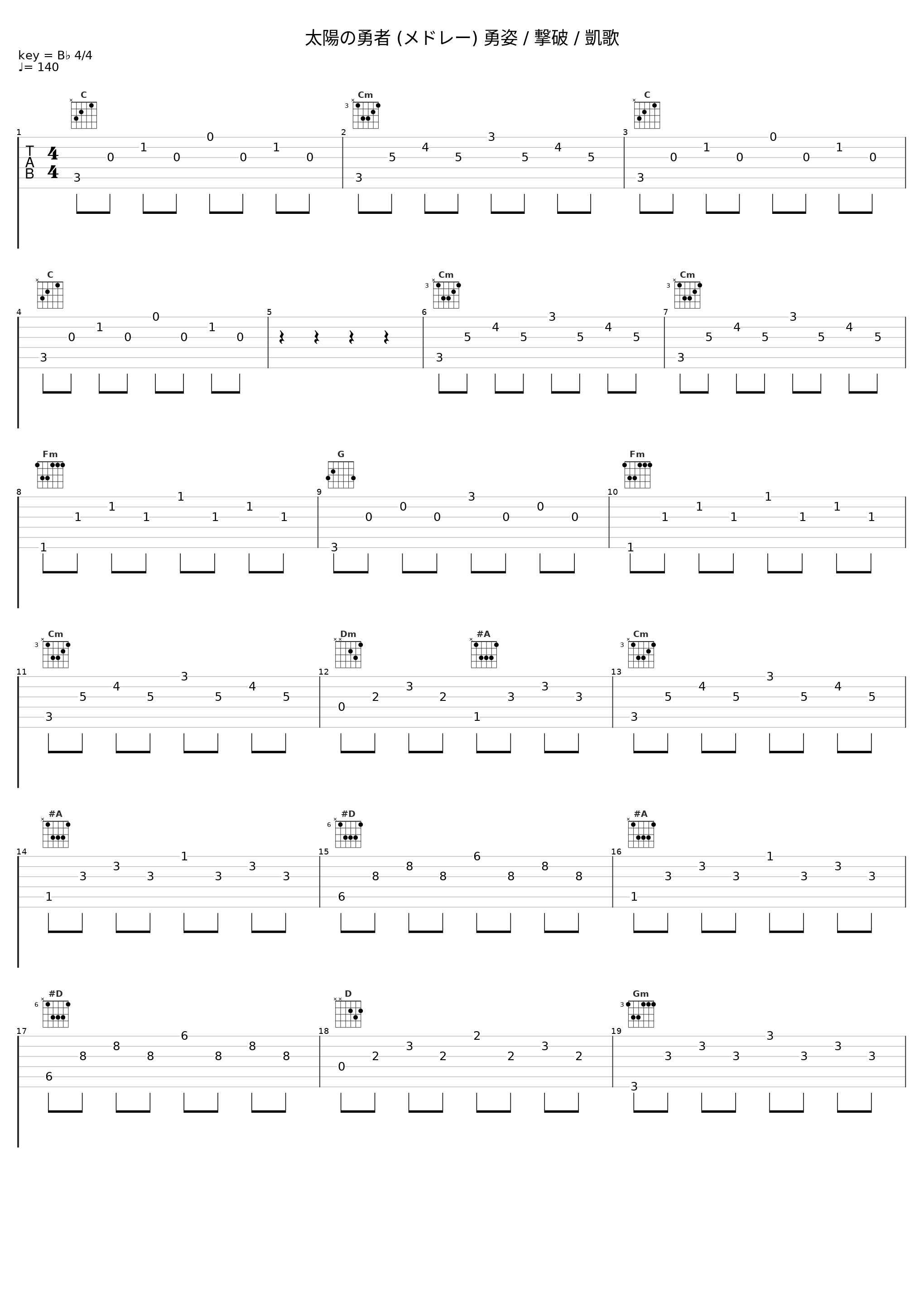 太陽の勇者 (メドレー) 勇姿 / 撃破 / 凱歌_日本ACG_1
