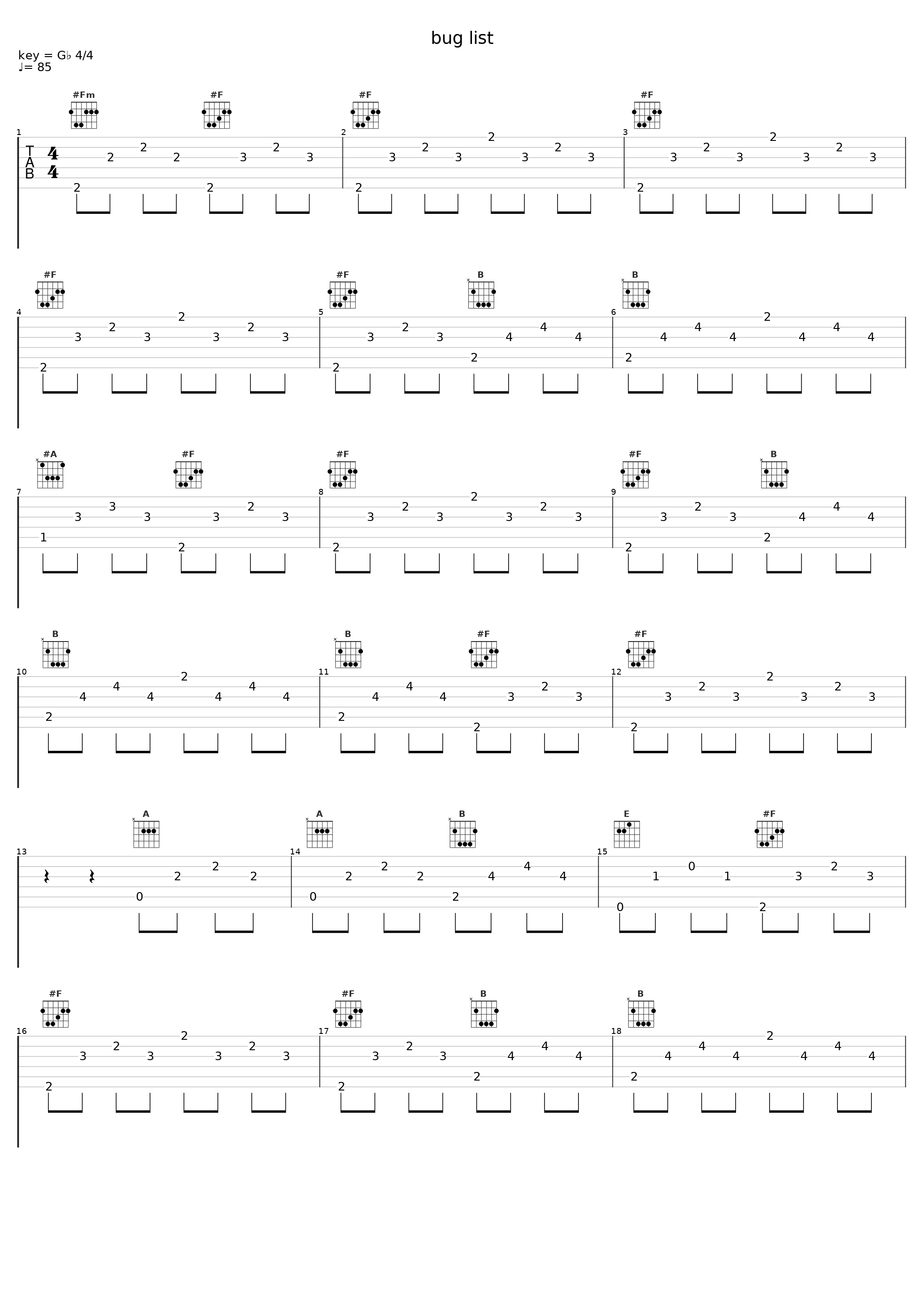 bug list_日本ACG_1