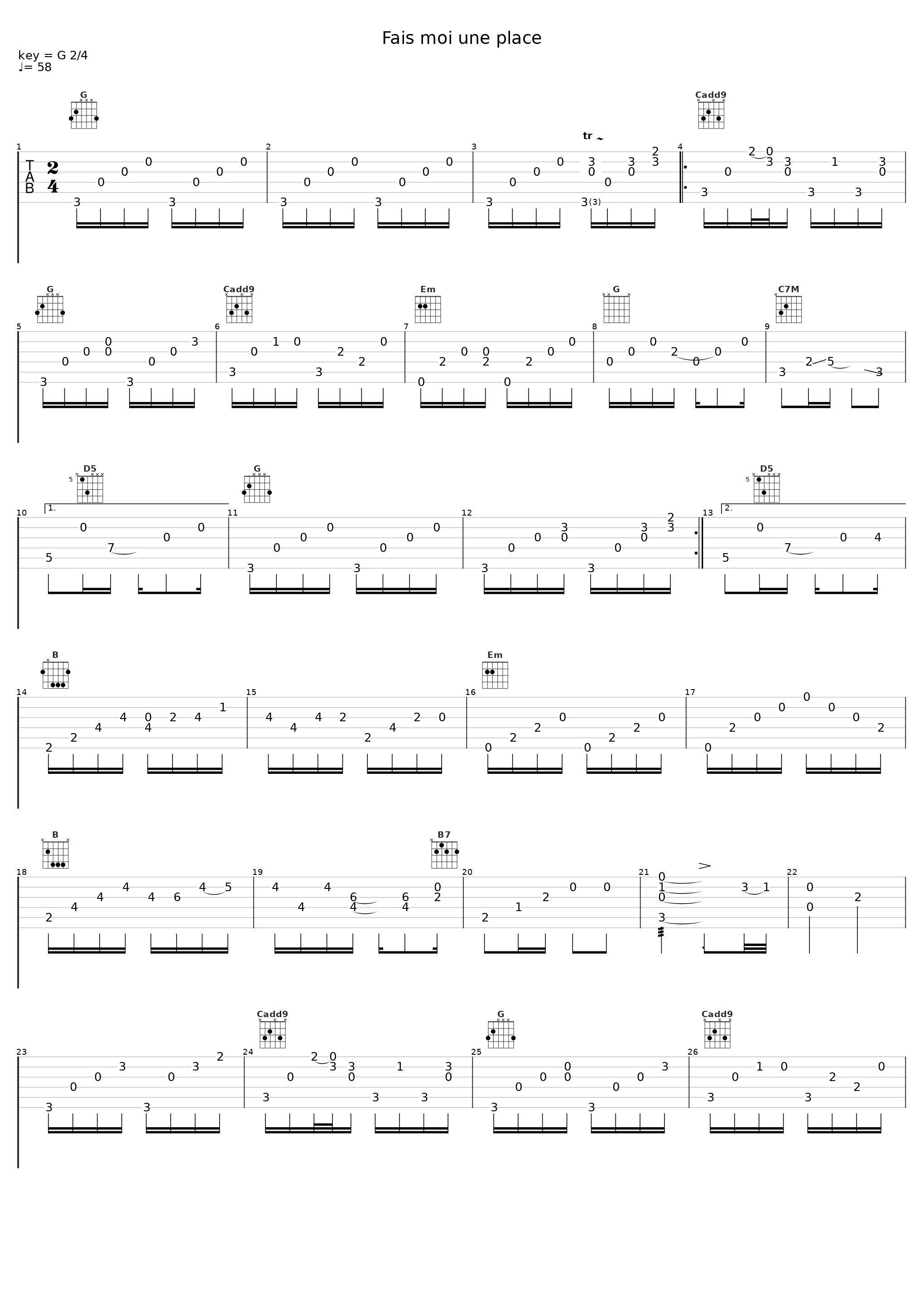 Fais Moi Une Place_Julien Clerc_1