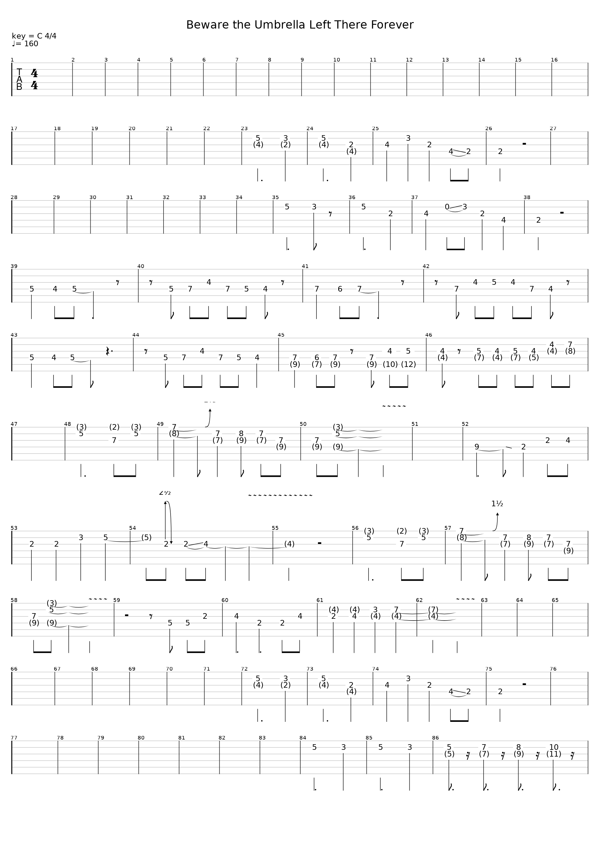 Beware The Umbrella Left There Forever Arrangement_C-Clays_1