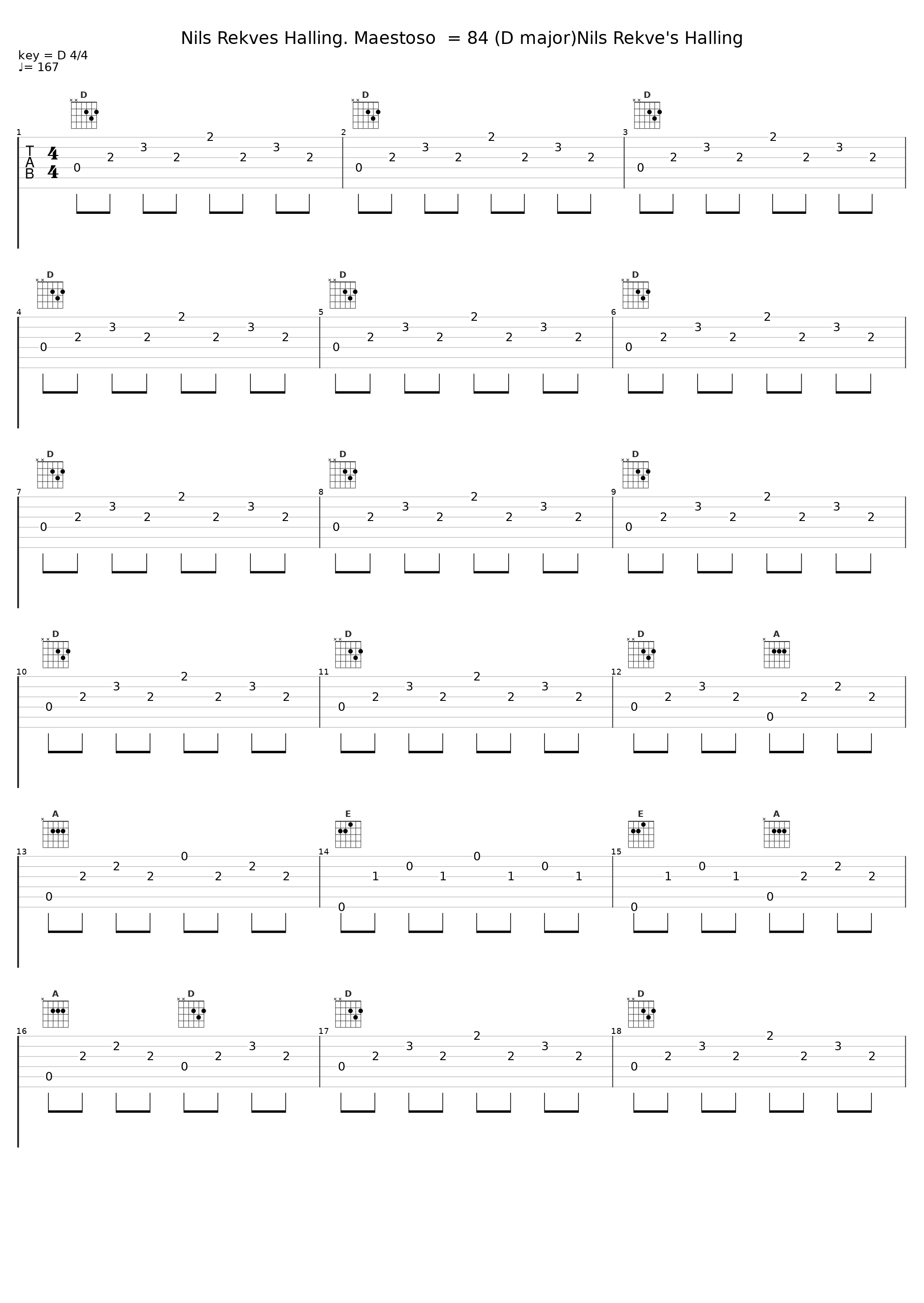 Nils Rekves Halling. Maestoso = 84 (D major)Nils Rekve's Halling_Einar Steen-Nøkleberg_1