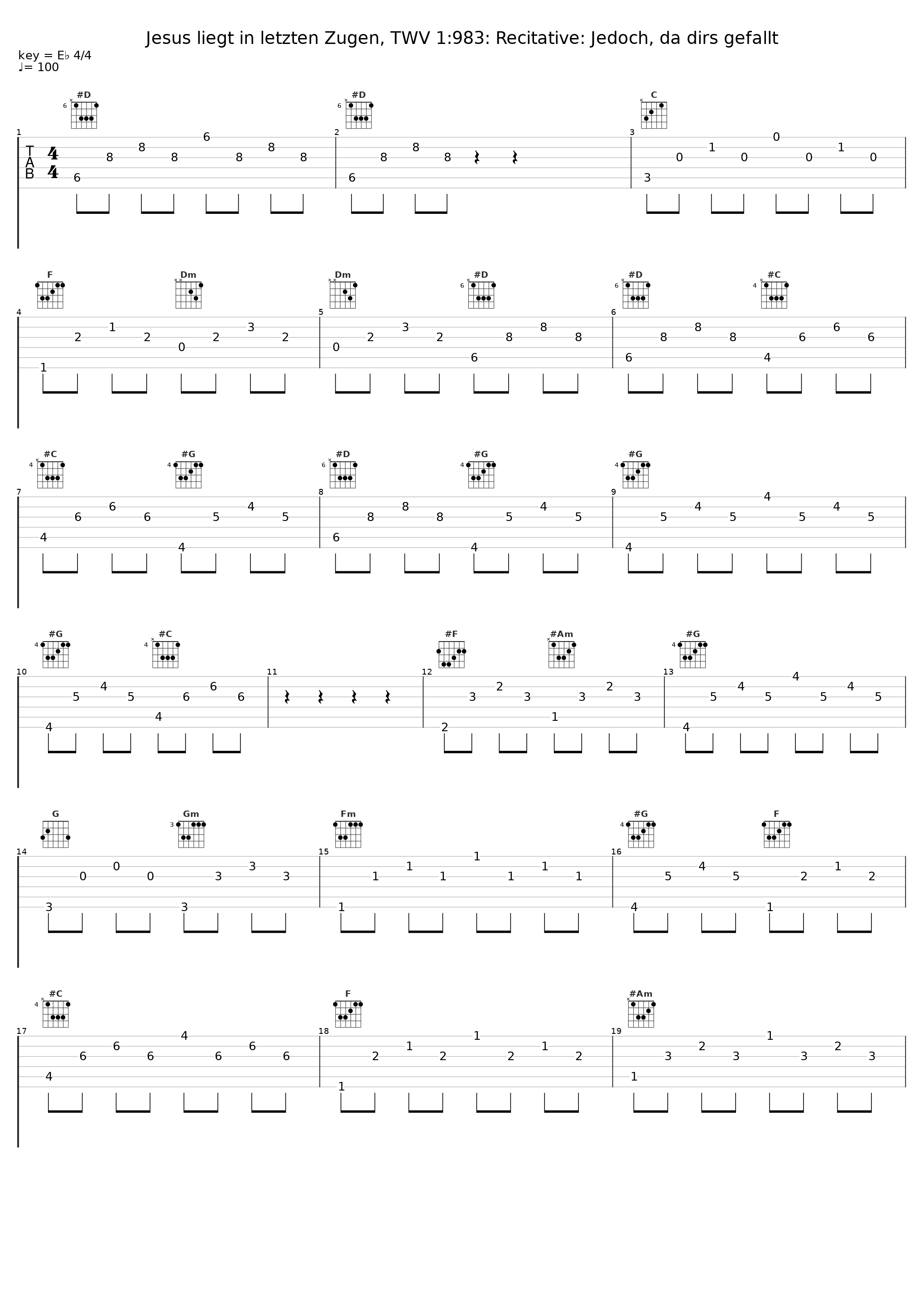 Jesus liegt in letzten Zugen, TWV 1:983: Recitative: Jedoch, da dirs gefallt_Klaus Mertens_1