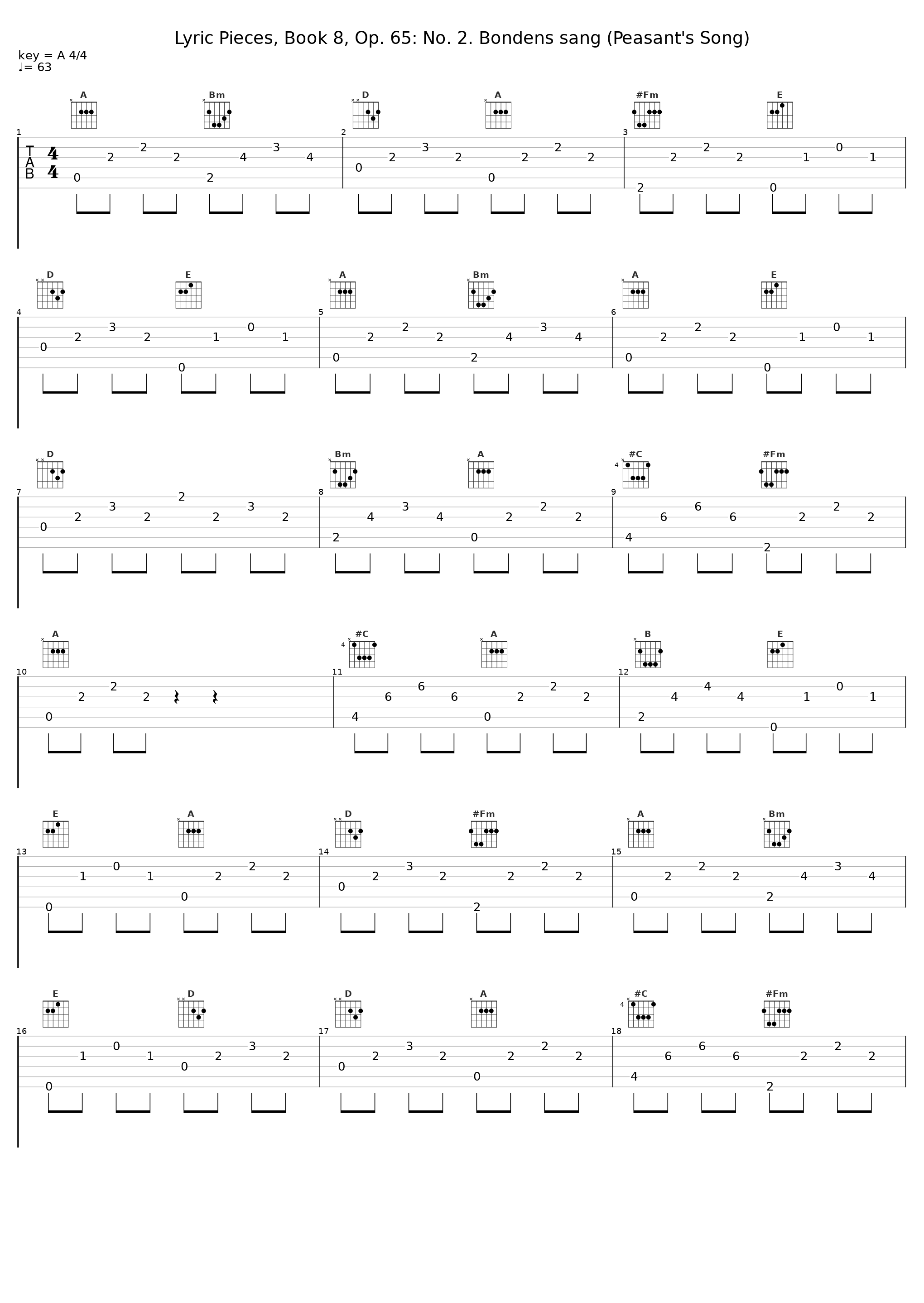 Lyric Pieces, Book 8, Op. 65: No. 2. Bondens sang (Peasant's Song)_Marián Lapšanský_1