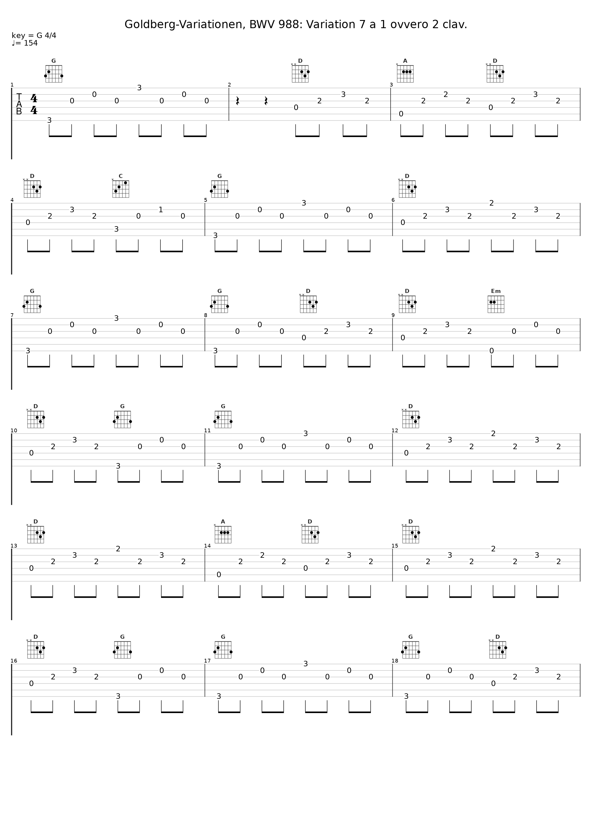 Goldberg-Variationen, BWV 988: Variation 7 a 1 ovvero 2 clav._Pierre Réach_1