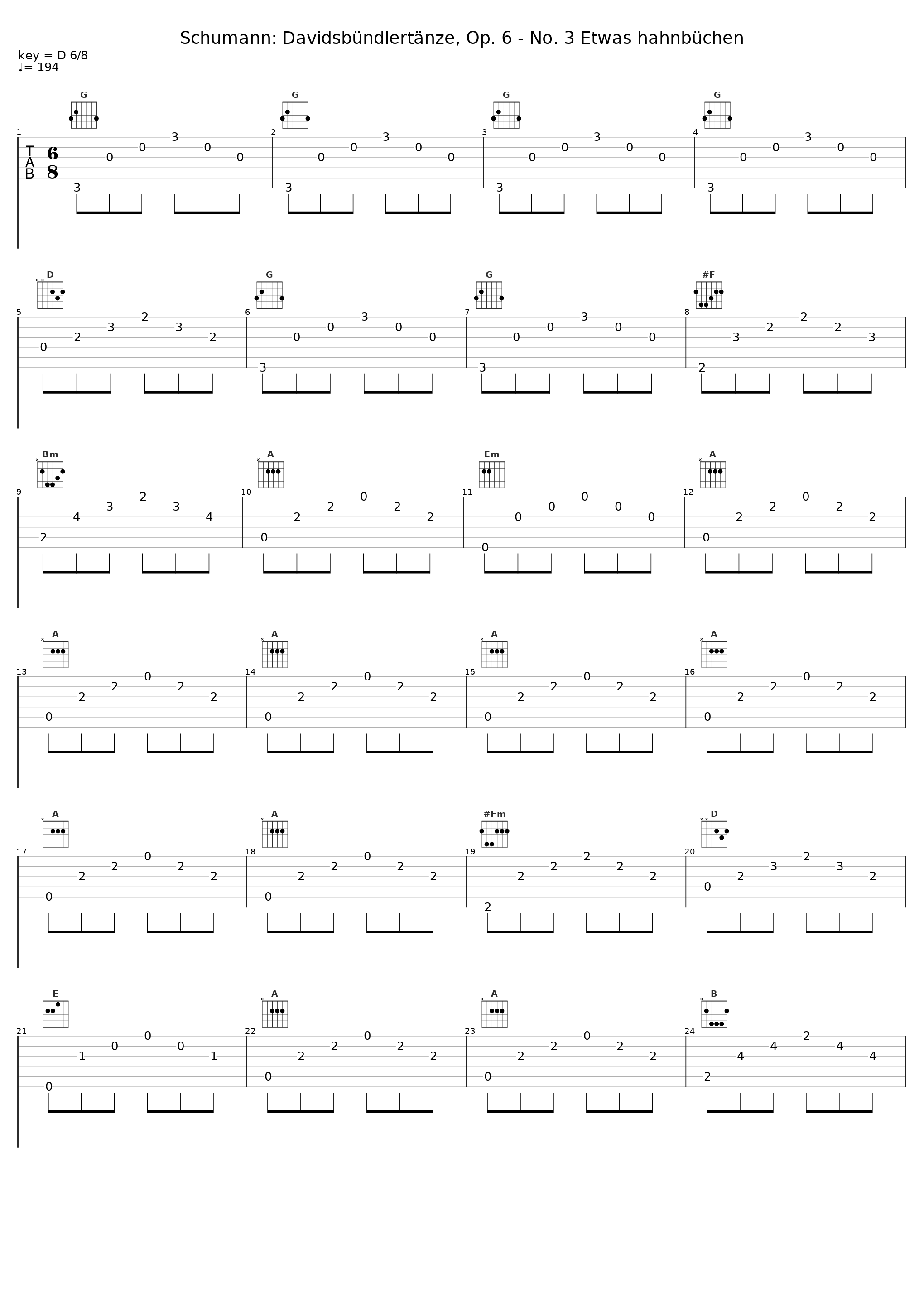 Schumann: Davidsbündlertänze, Op. 6 - No. 3 Etwas hahnbüchen_Wilhelm Kempff_1