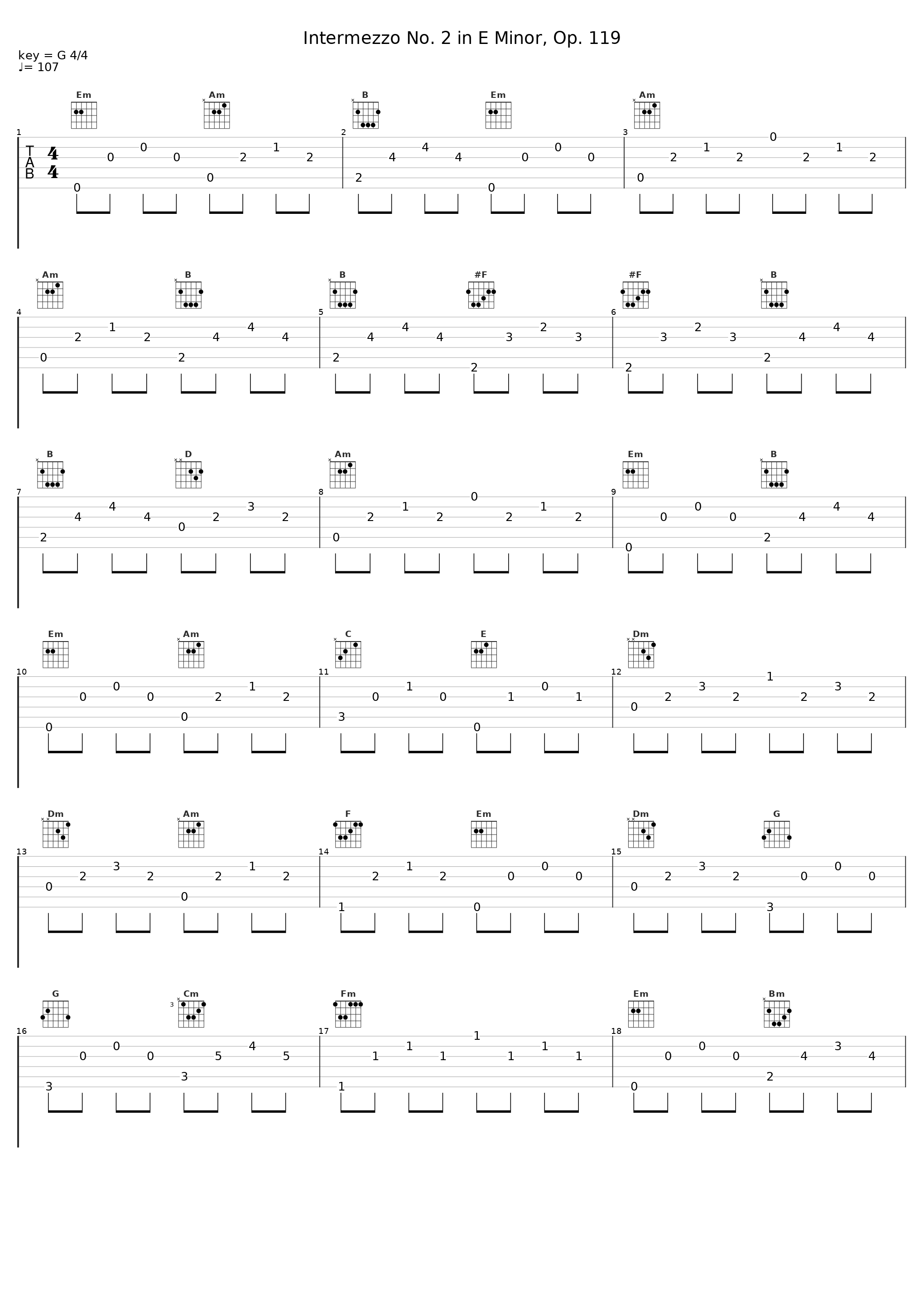 Intermezzo No. 2 in E Minor, Op. 119_Wilhelm Backhaus_1