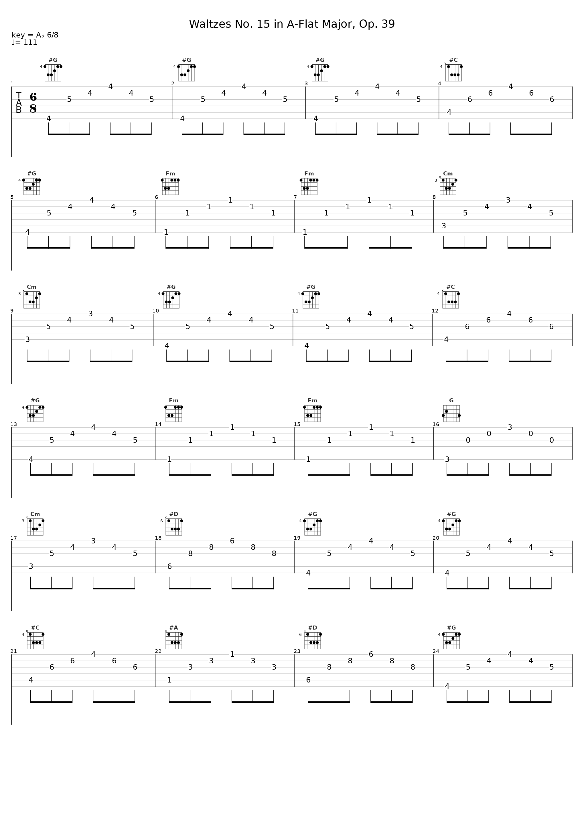Waltzes No. 15 in A-Flat Major, Op. 39_Wilhelm Backhaus_1