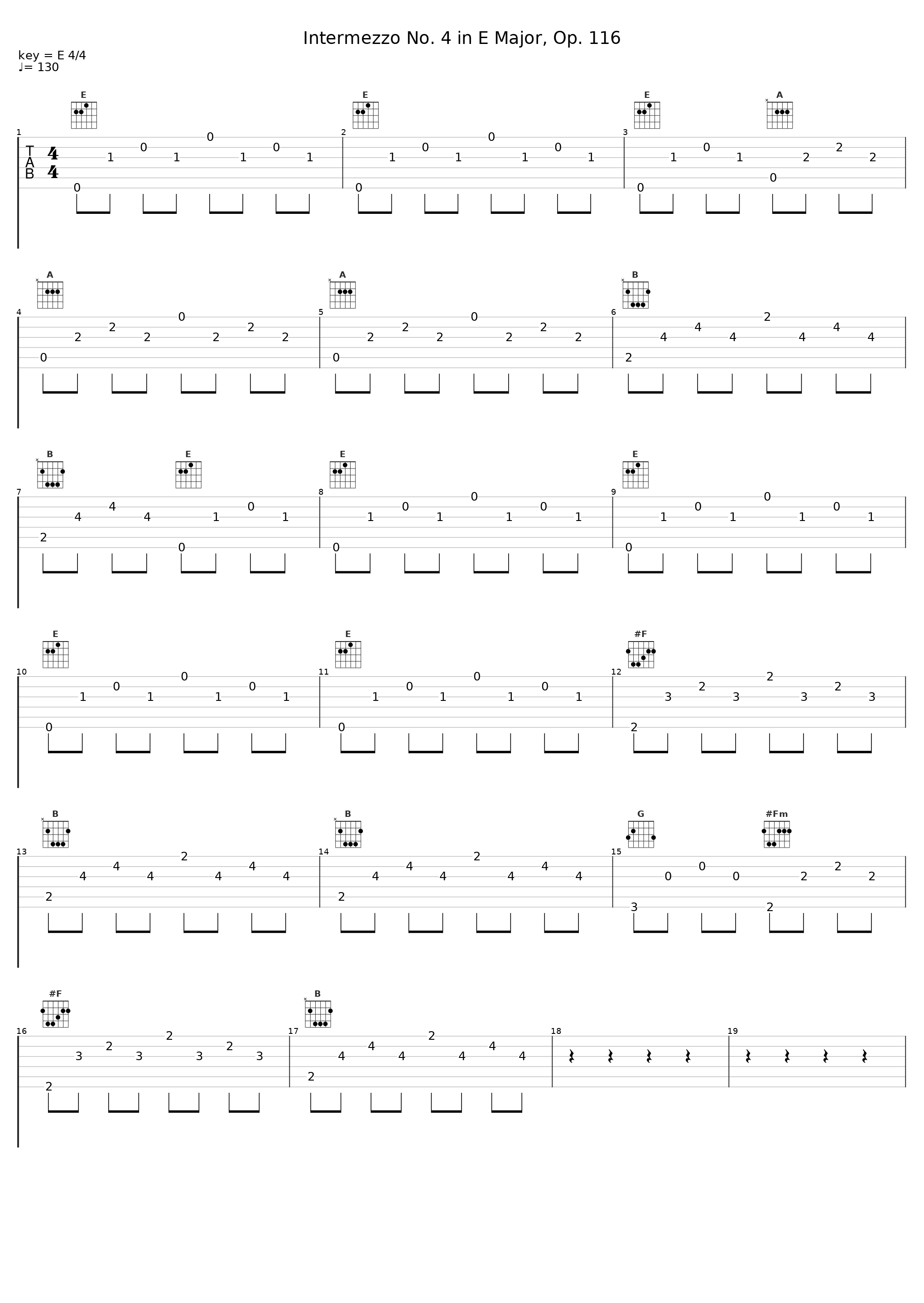 Intermezzo No. 4 in E Major, Op. 116_Wilhelm Backhaus_1