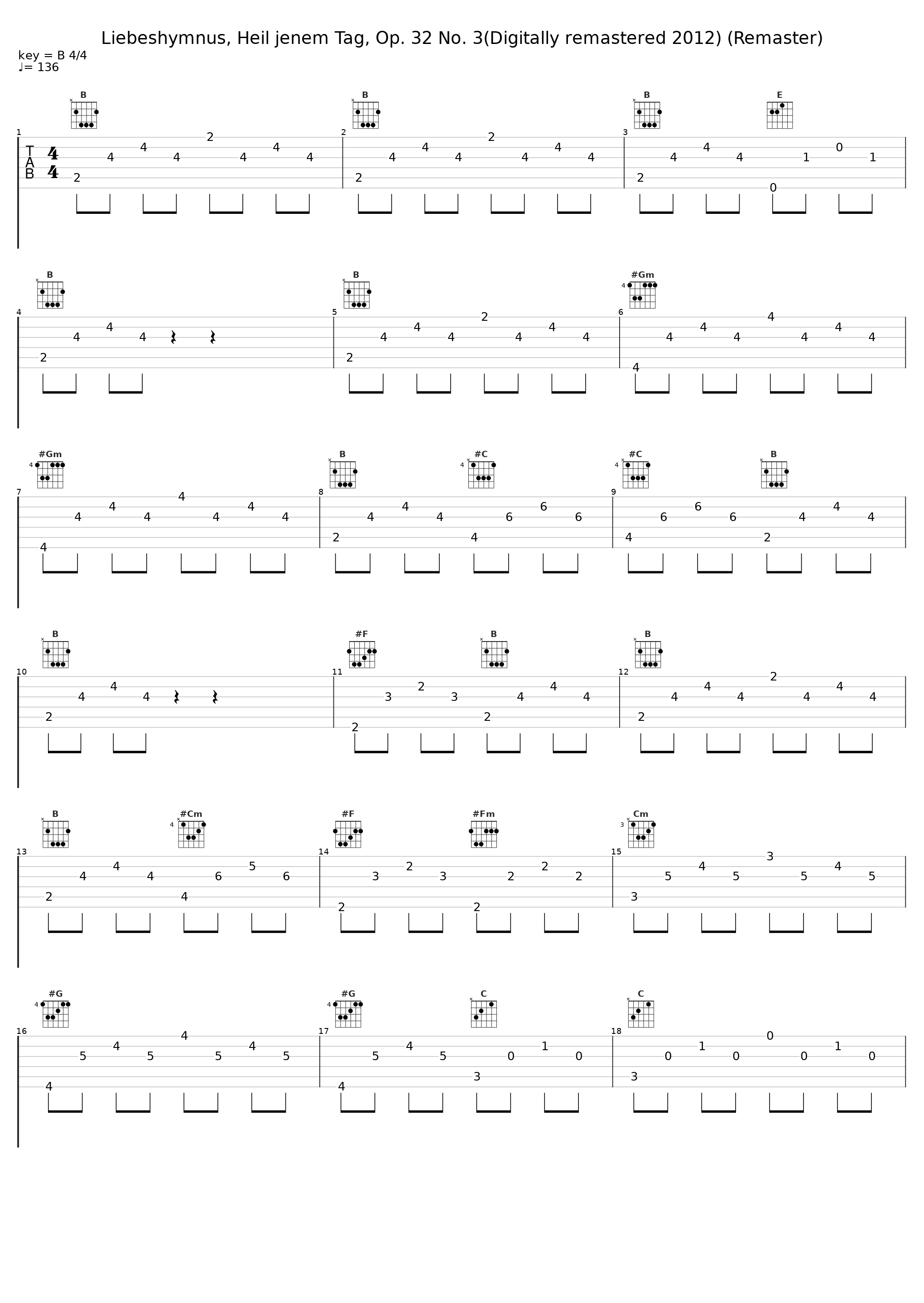Liebeshymnus, Heil jenem Tag, Op. 32 No. 3(Digitally remastered 2012) (Remaster)_Wilhelm Furtwängler,Berliner Philharmoniker,Peter Anders_1