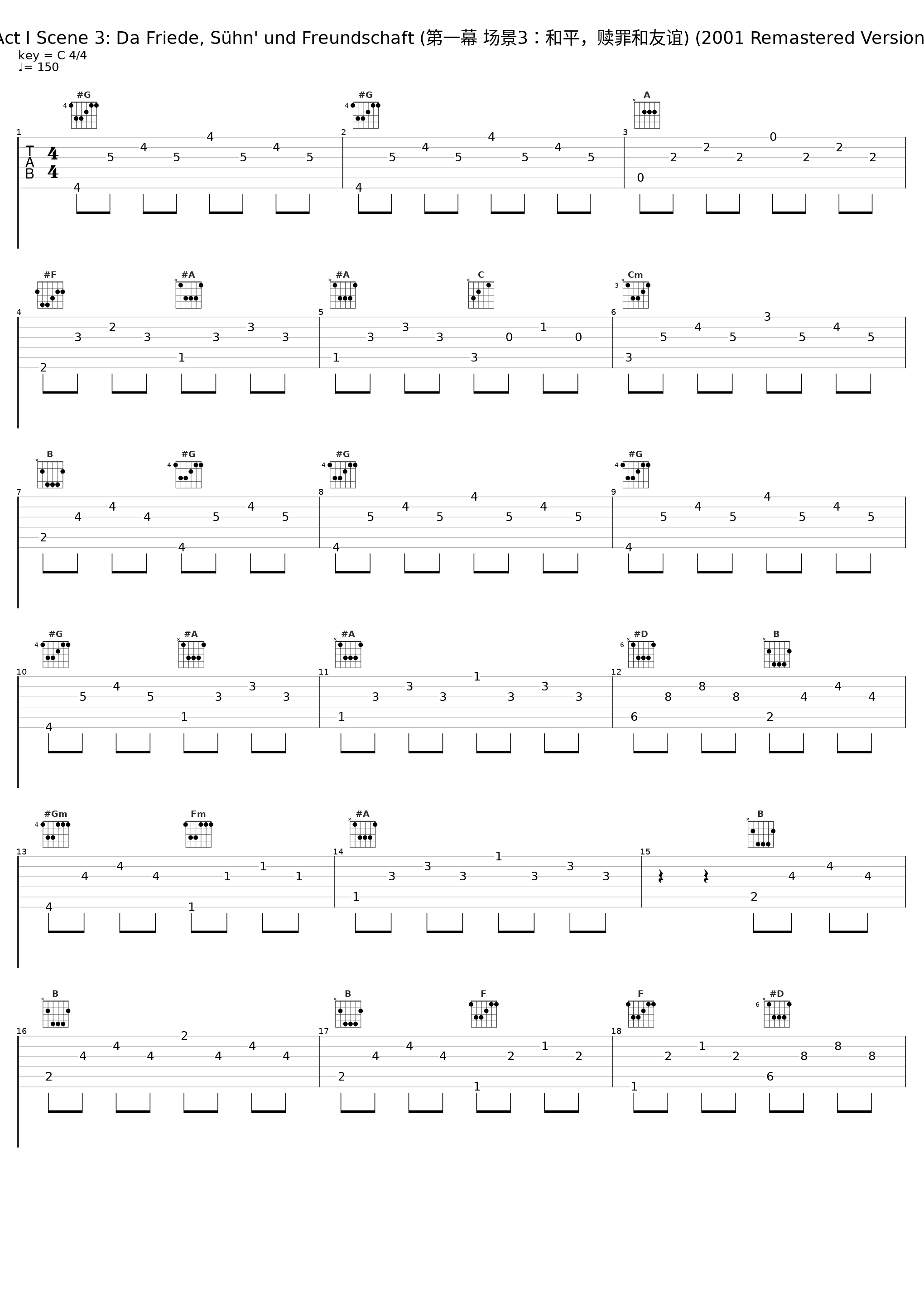 Act I Scene 3: Da Friede, Sühn' und Freundschaft (第一幕 场景3:和平,赎罪和友谊) (2001 Remastered Version)_Philharmonia Orchestra,Wilhelm Furtwängler,Ludwig Suthaus_1