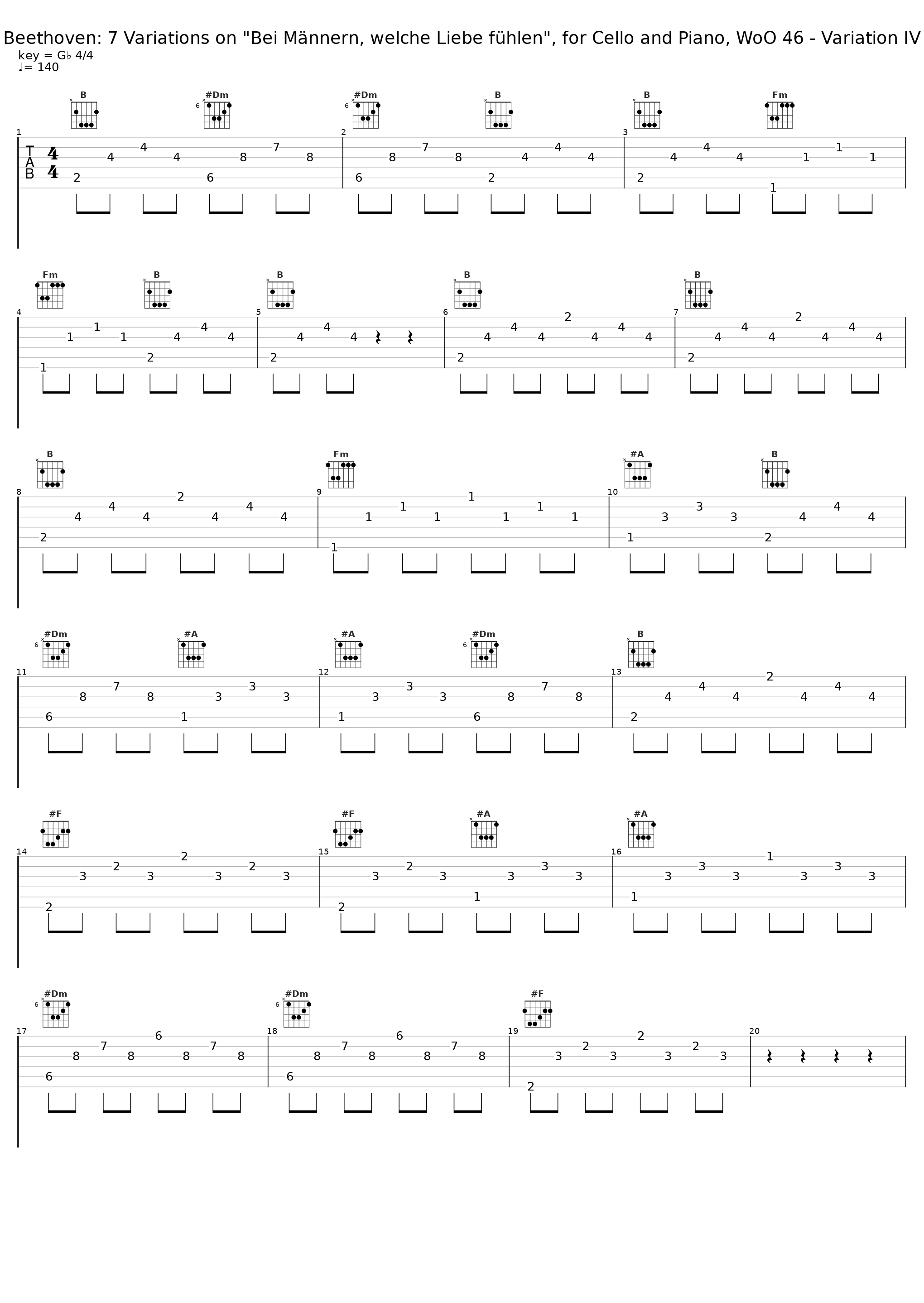 Beethoven: 7 Variations on "Bei Männern, welche Liebe fühlen", for Cello and Piano, WoO 46 - Variation IV_Pierre Fournier,Wilhelm Kempff_1