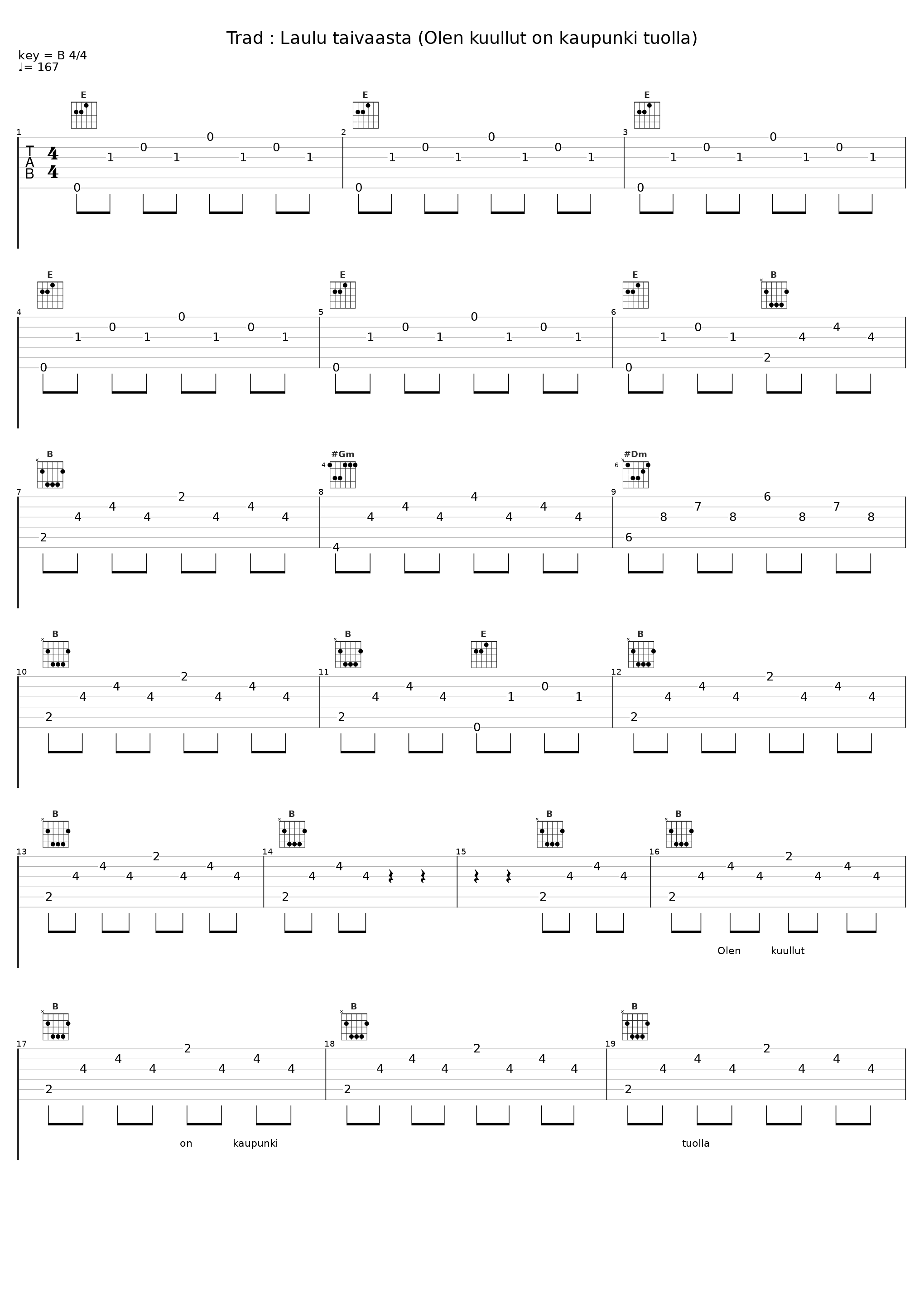 Trad : Laulu taivaasta (Olen kuullut on kaupunki tuolla)_Mauno Kuusisto_1