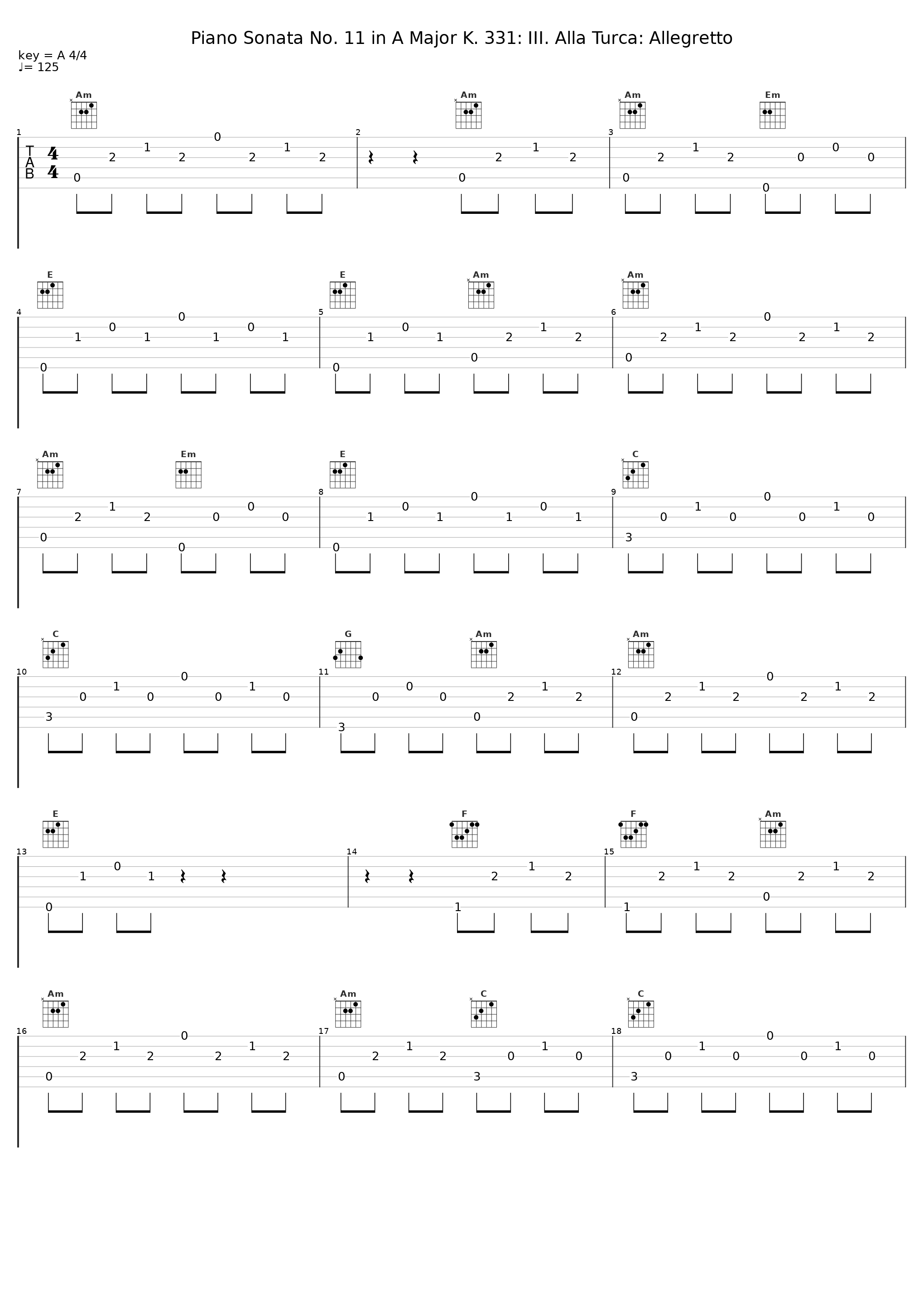 Piano Sonata No. 11 in A Major K. 331: III. Alla Turca: Allegretto_Wihelm Kempff,David Oistrakh_1