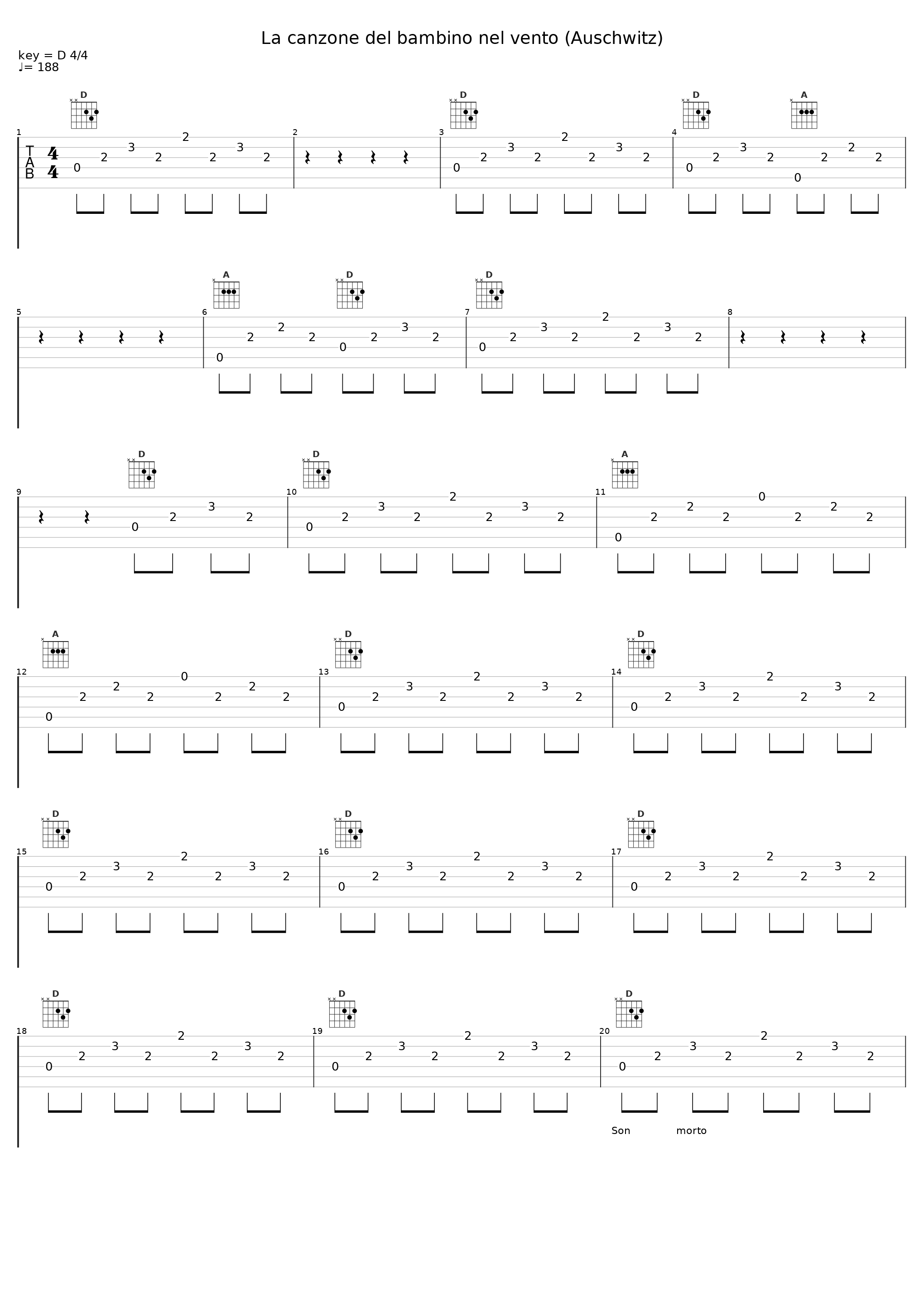 La canzone del bambino nel vento (Auschwitz)_Nomadi_1