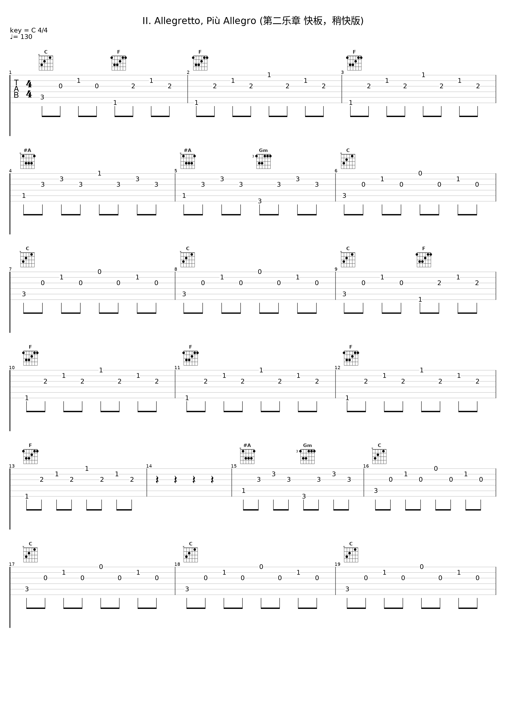 II. Allegretto, Più Allegro (第二乐章 快板,稍快版)_Artur Schnabel_1