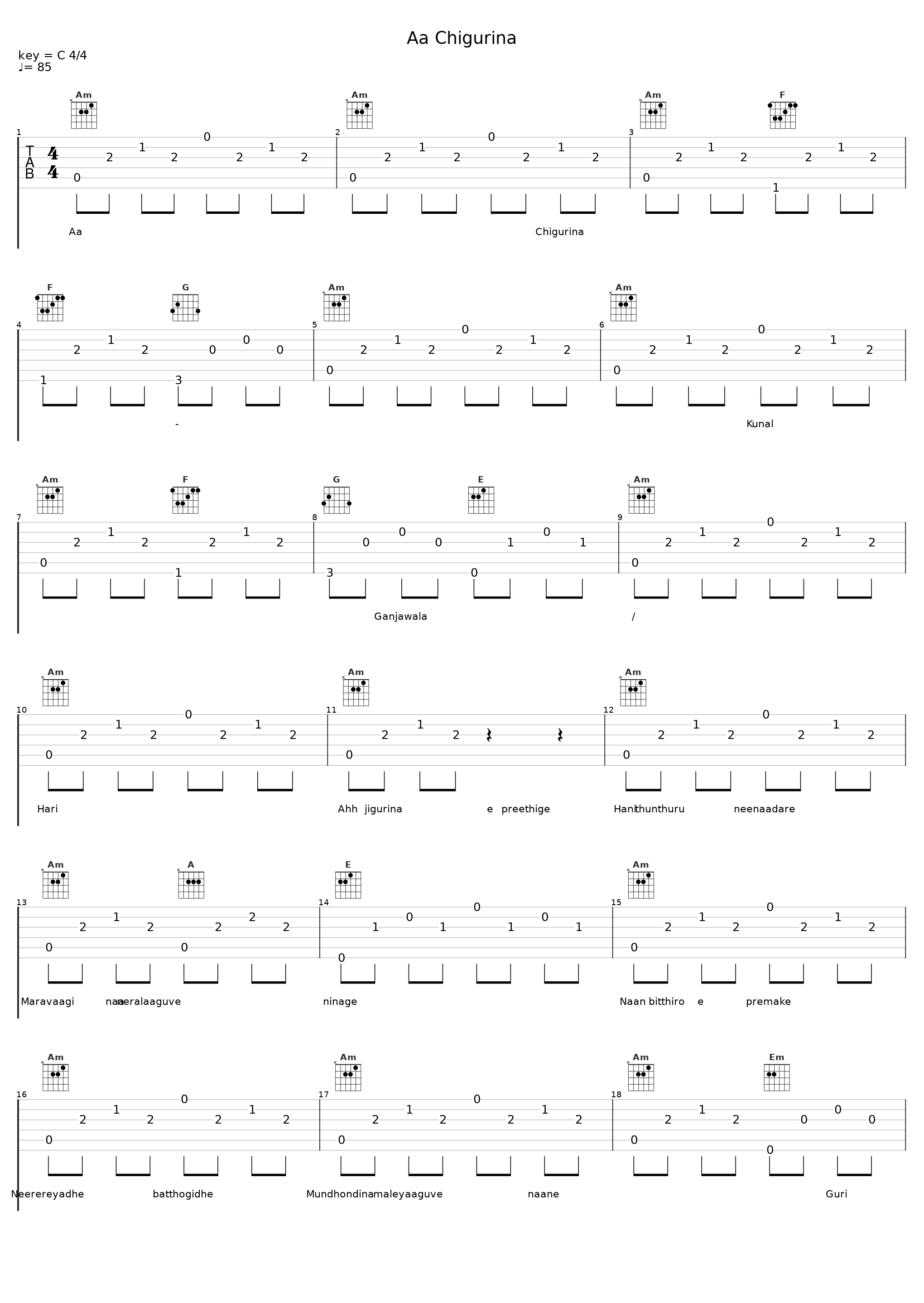 Aa Chigurina_Kunal Ganjawala,Hari_1