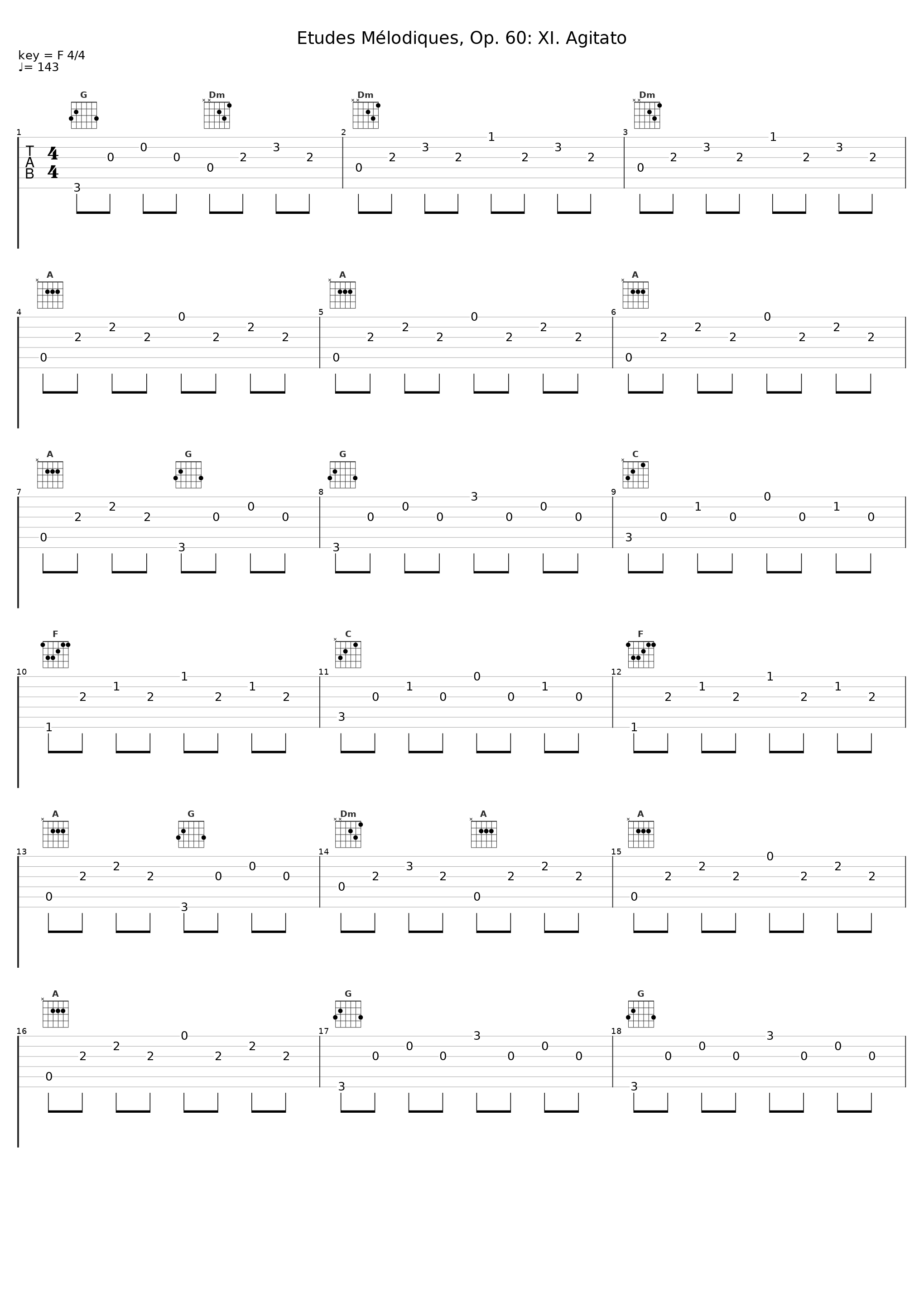 Etudes Mélodiques, Op. 60: XI. Agitato_Fernando Pérez Fernández_1