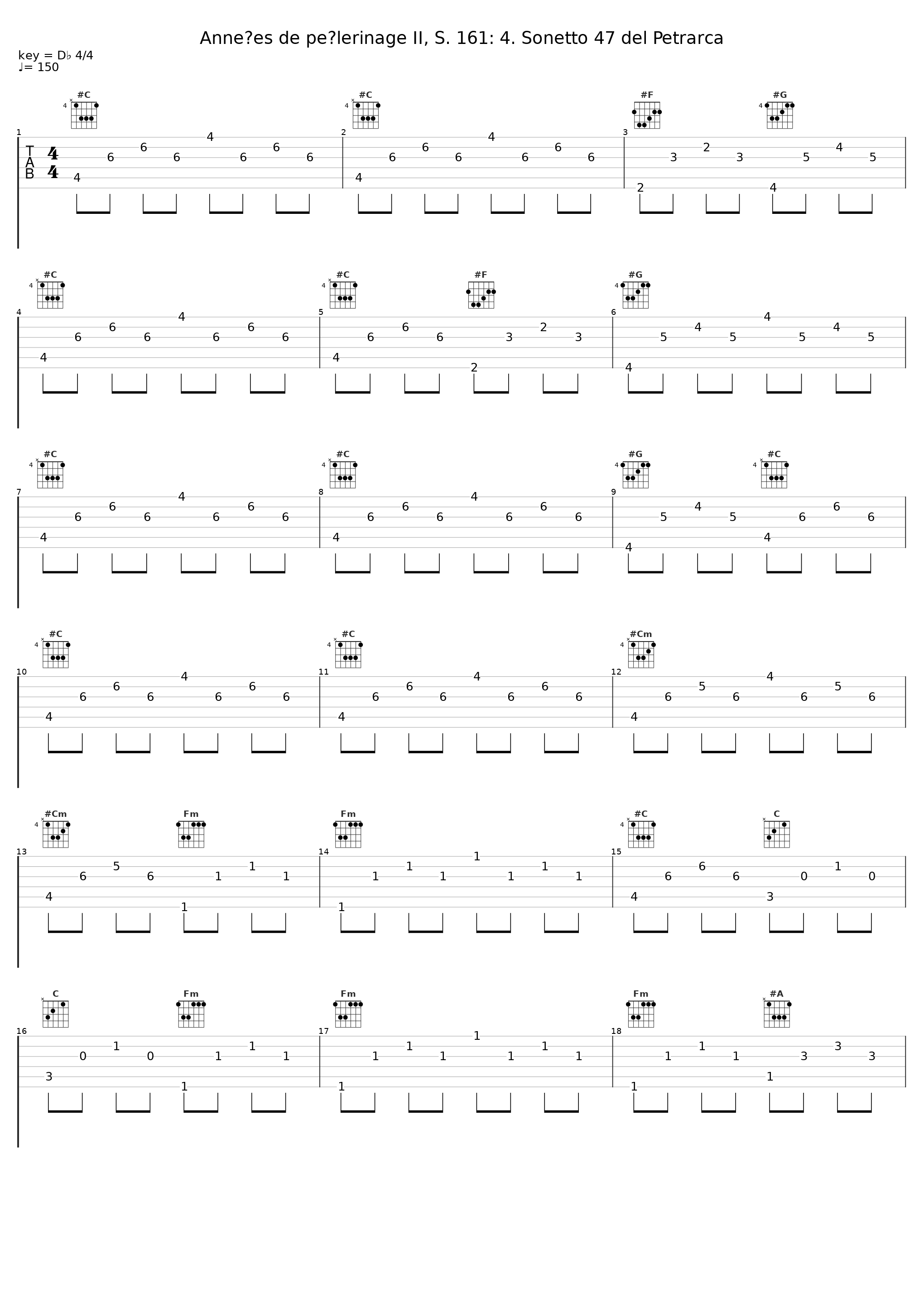 Années de pèlerinage II, S. 161: 4. Sonetto 47 del Petrarca_Al Goranski,Franz Liszt_1
