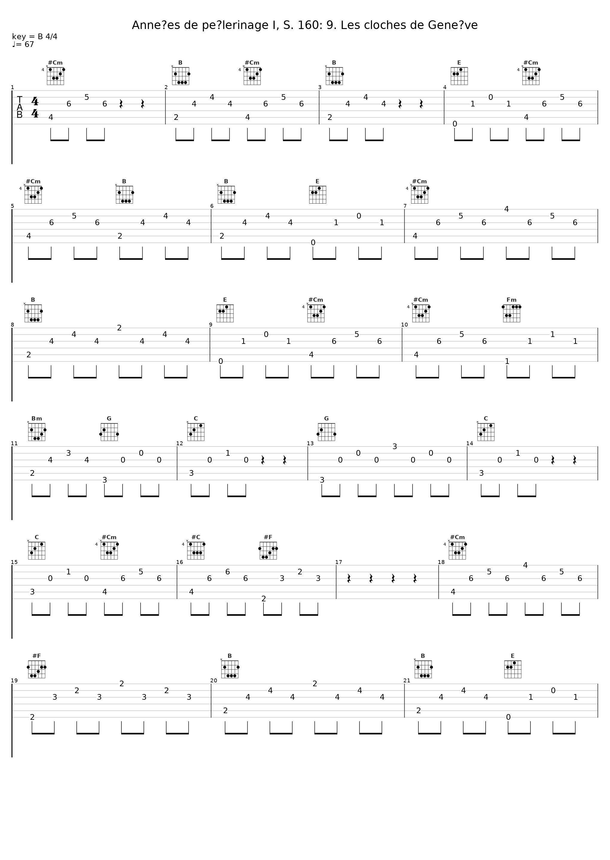 Années de pèlerinage I, S. 160: 9. Les cloches de Genève_Al Goranski,Franz Liszt_1