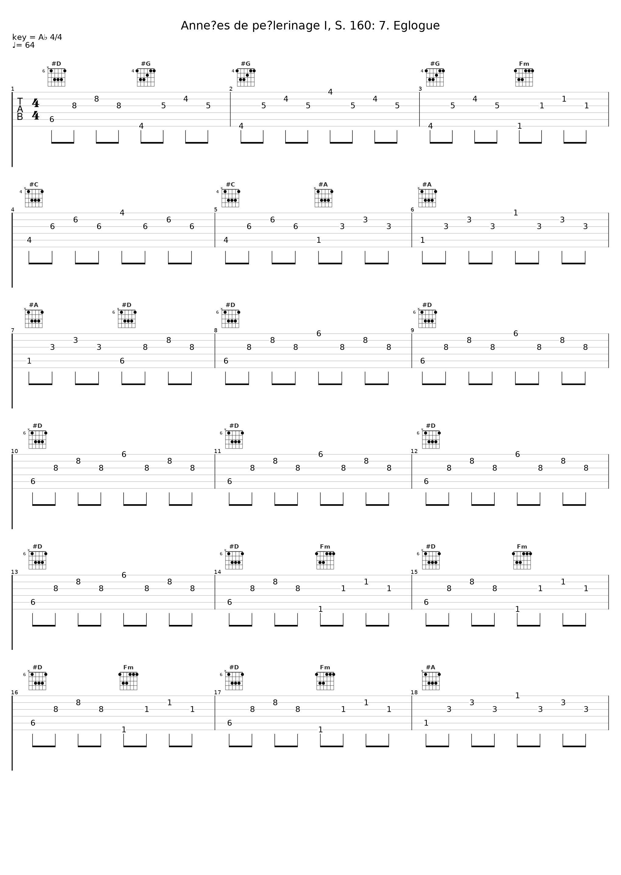 Années de pèlerinage I, S. 160: 7. Eglogue_Al Goranski,Franz Liszt_1