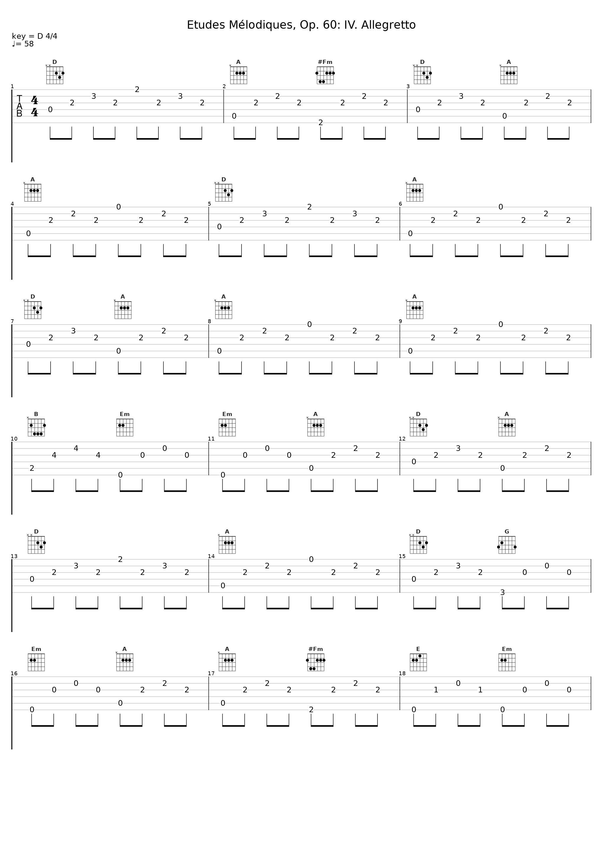 Etudes Mélodiques, Op. 60: IV. Allegretto_Fernando Pérez Fernández_1