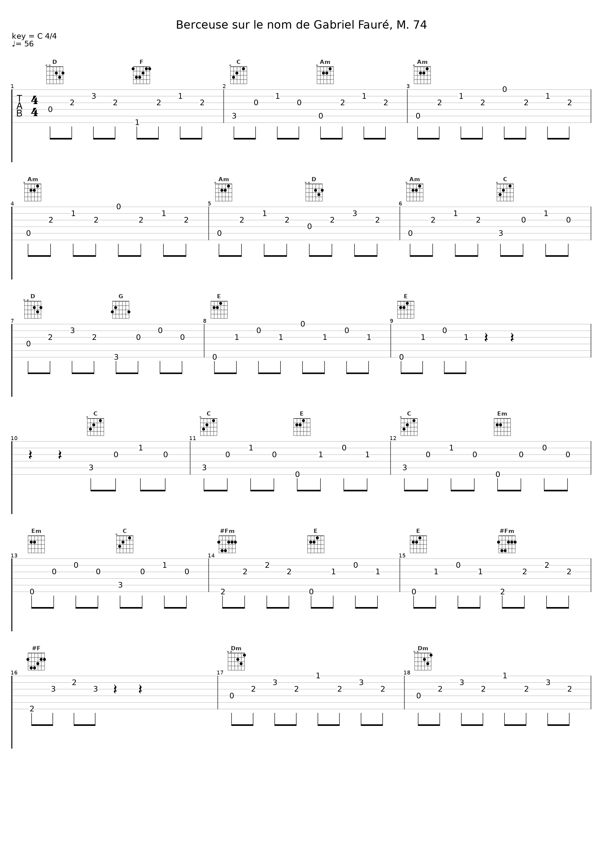 Berceuse sur le nom de Gabriel Fauré, M. 74_Nathalia Milstein,Maria Milstein_1