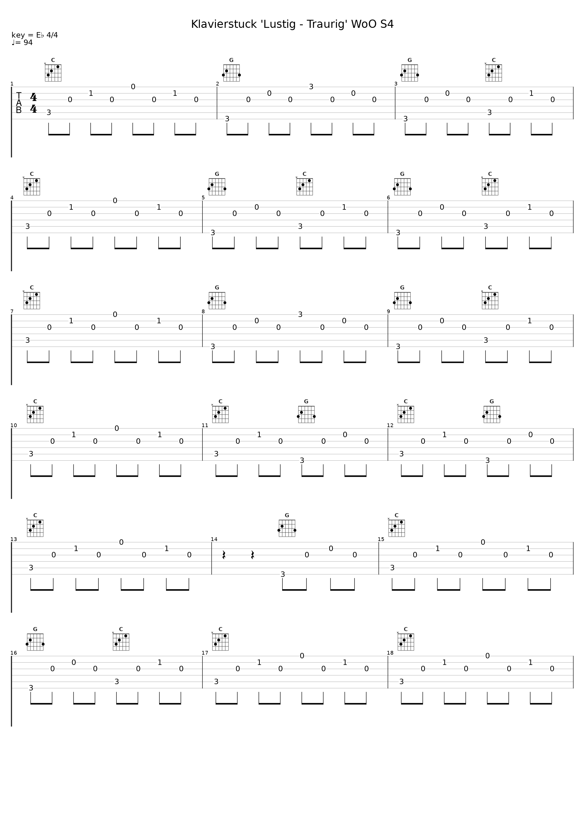 Klavierstuck 'Lustig - Traurig' WoO S4_Yukio Yokoyama_1