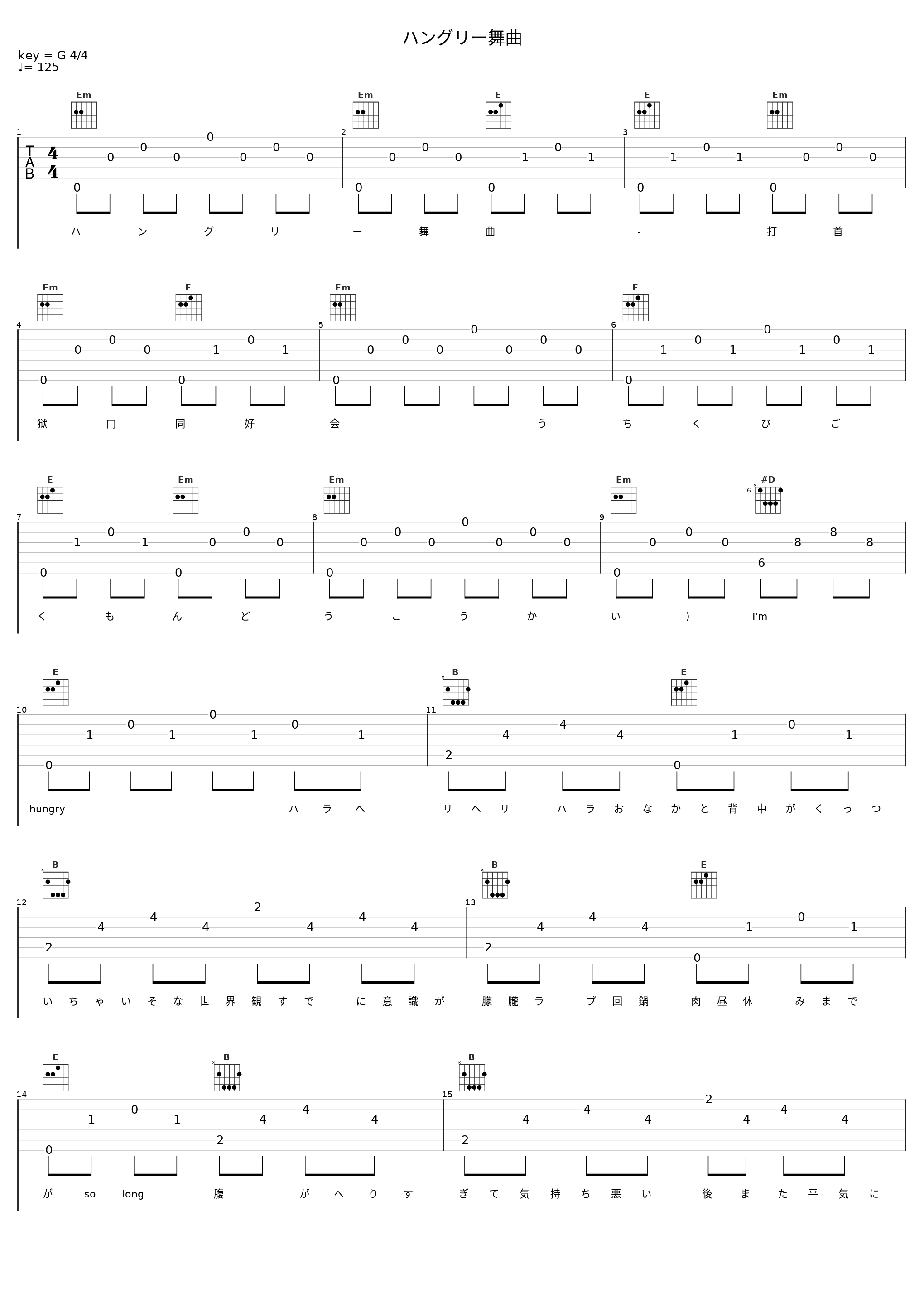 ハングリー舞曲_打首狱门同好会_1