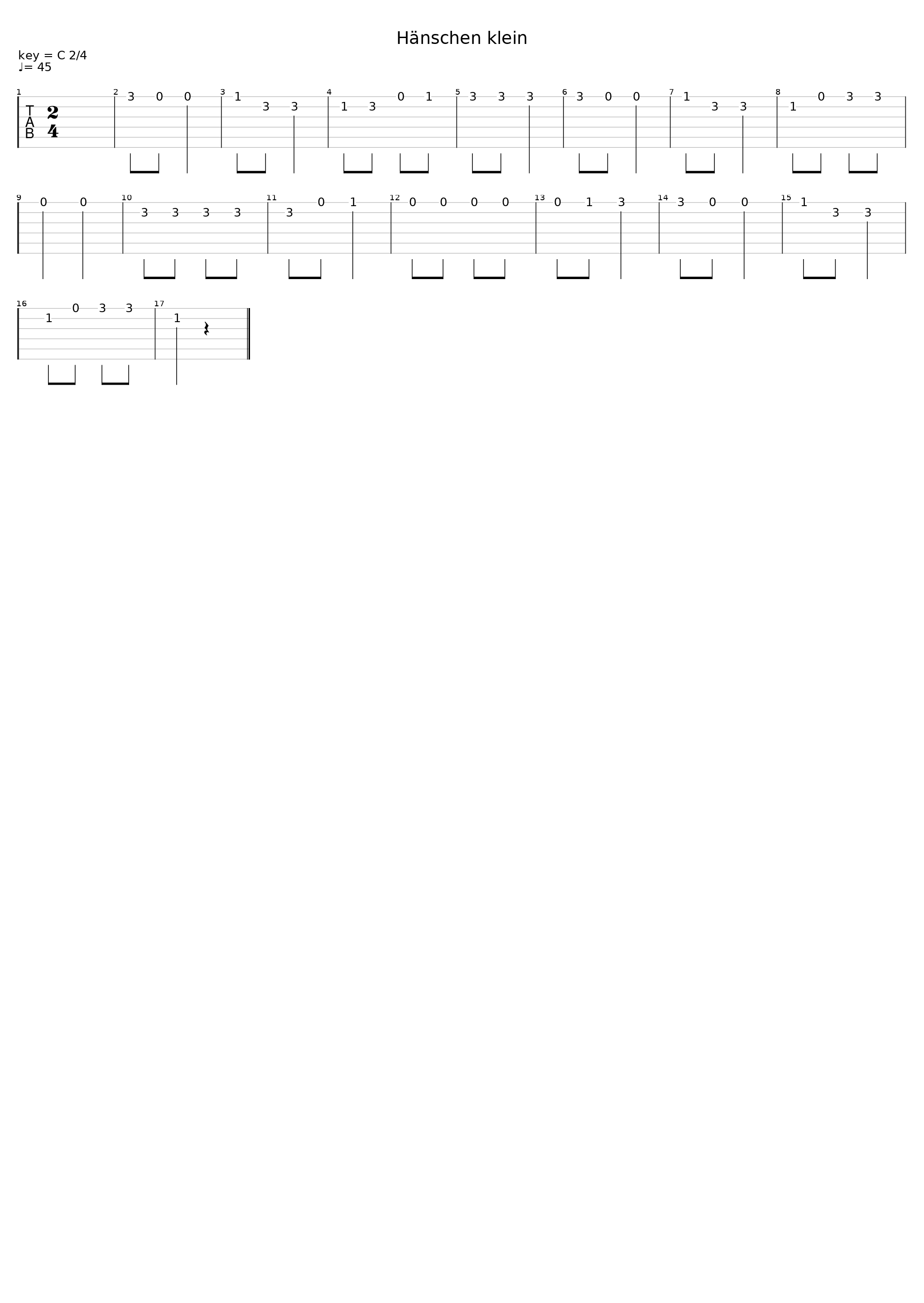 Hänschen klein_nursery rhyme_1