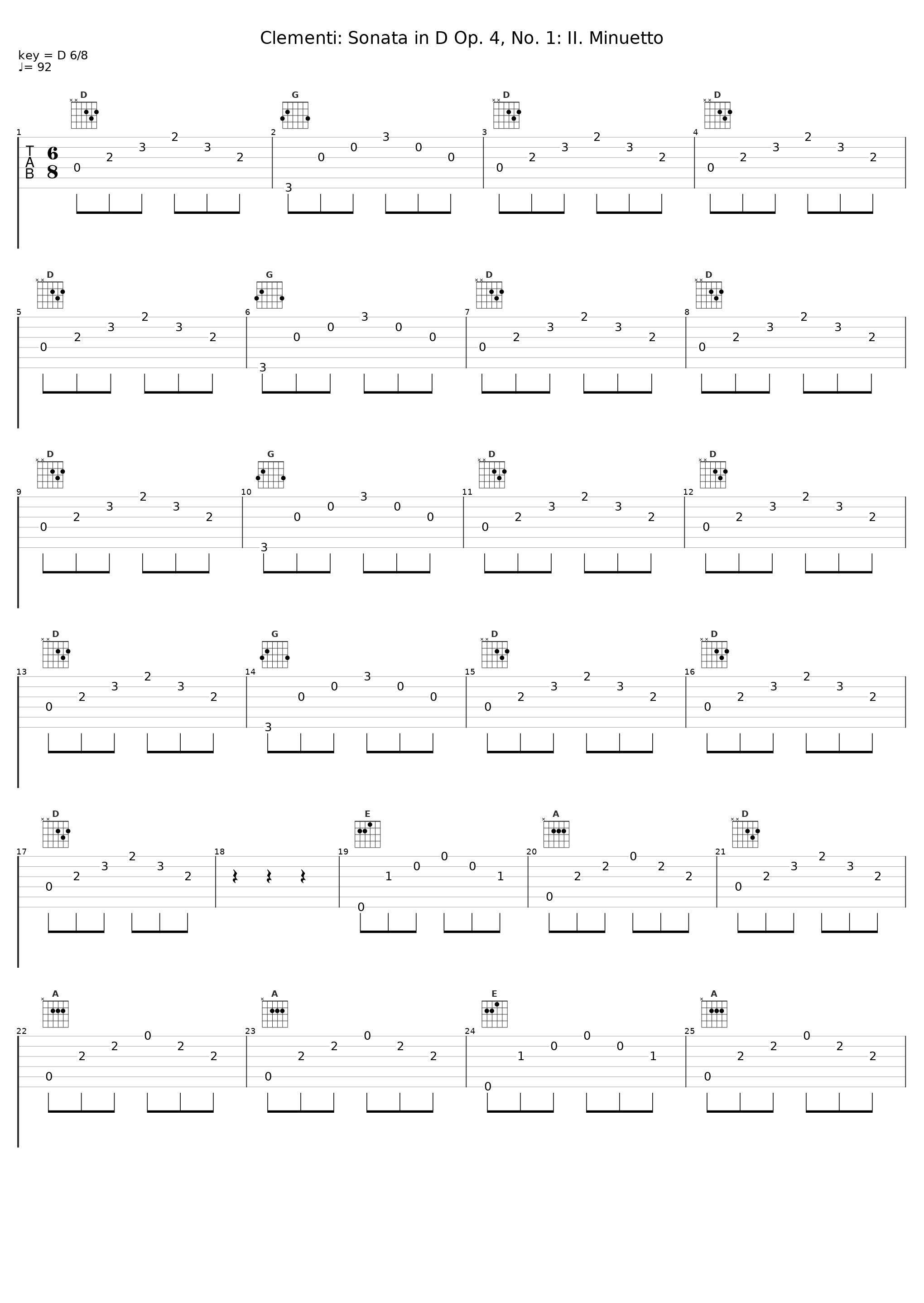 Clementi: Sonata in D Op. 4, No. 1: II. Minuetto_Gino Gorini_1