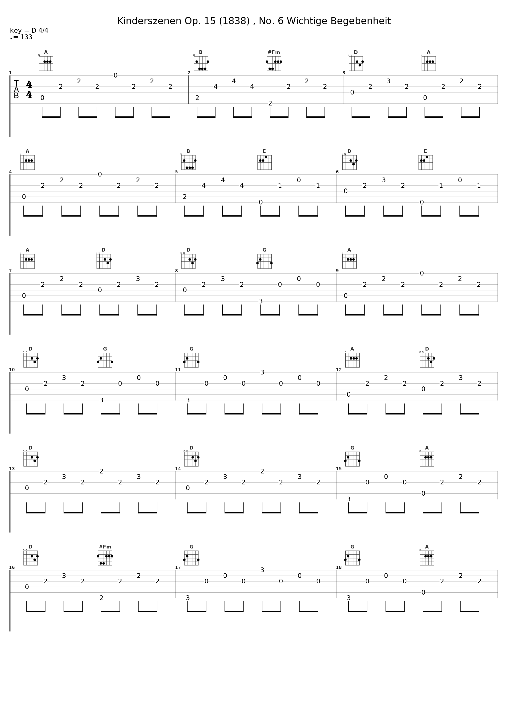 Kinderszenen Op. 15 (1838) , No. 6 Wichtige Begebenheit_Marco Mantovani,Robert Schumann_1