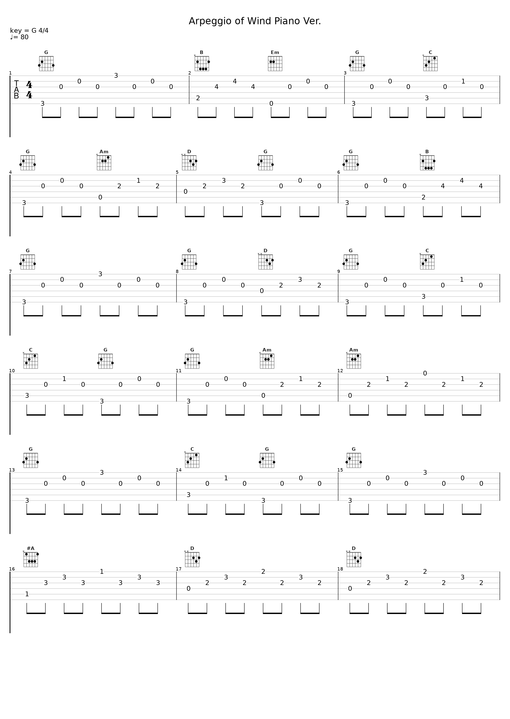 Arpeggio of Wind Piano Ver._V.A._1