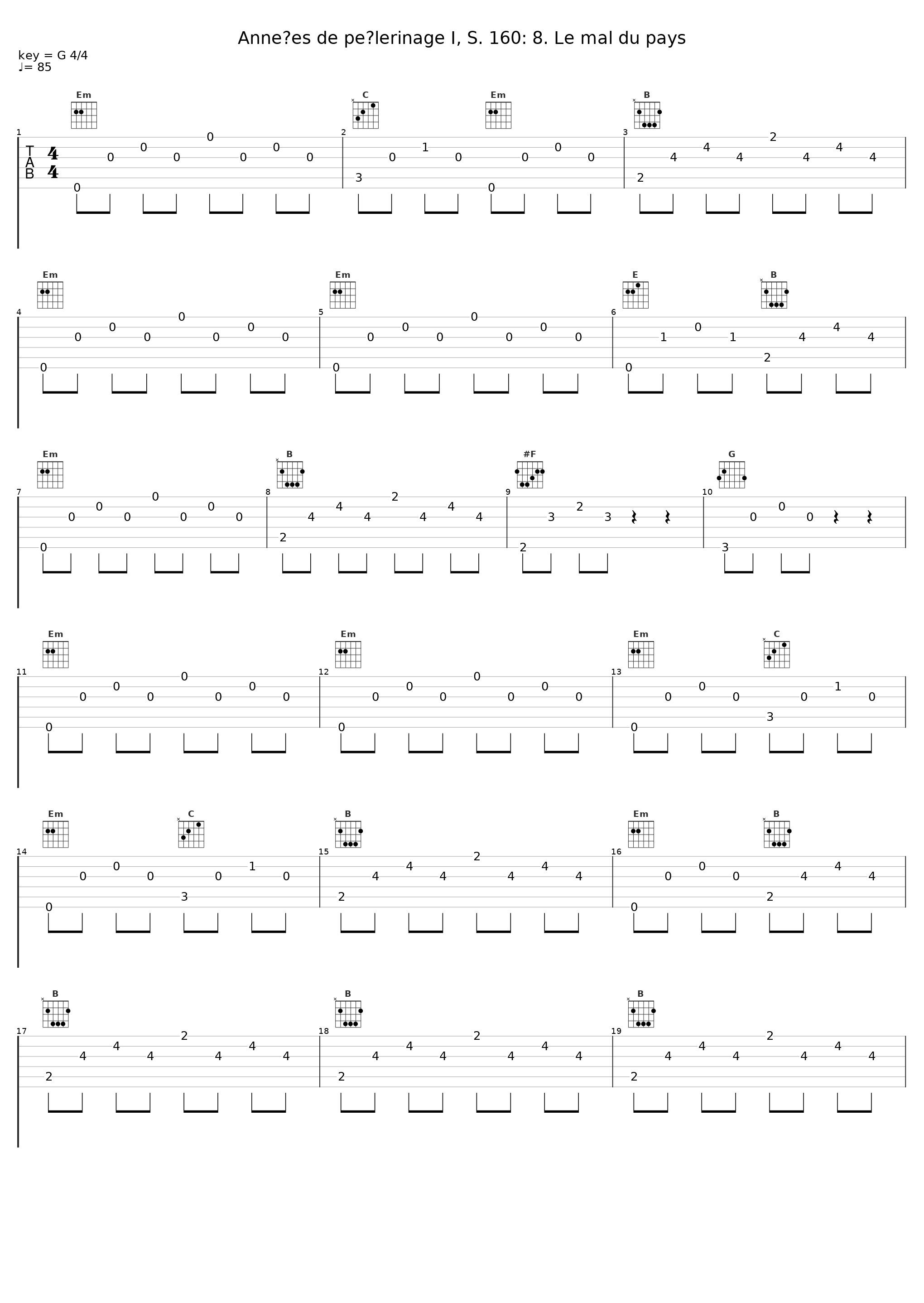 Années de pèlerinage I, S. 160: 8. Le mal du pays_Al Goranski,Franz Liszt_1