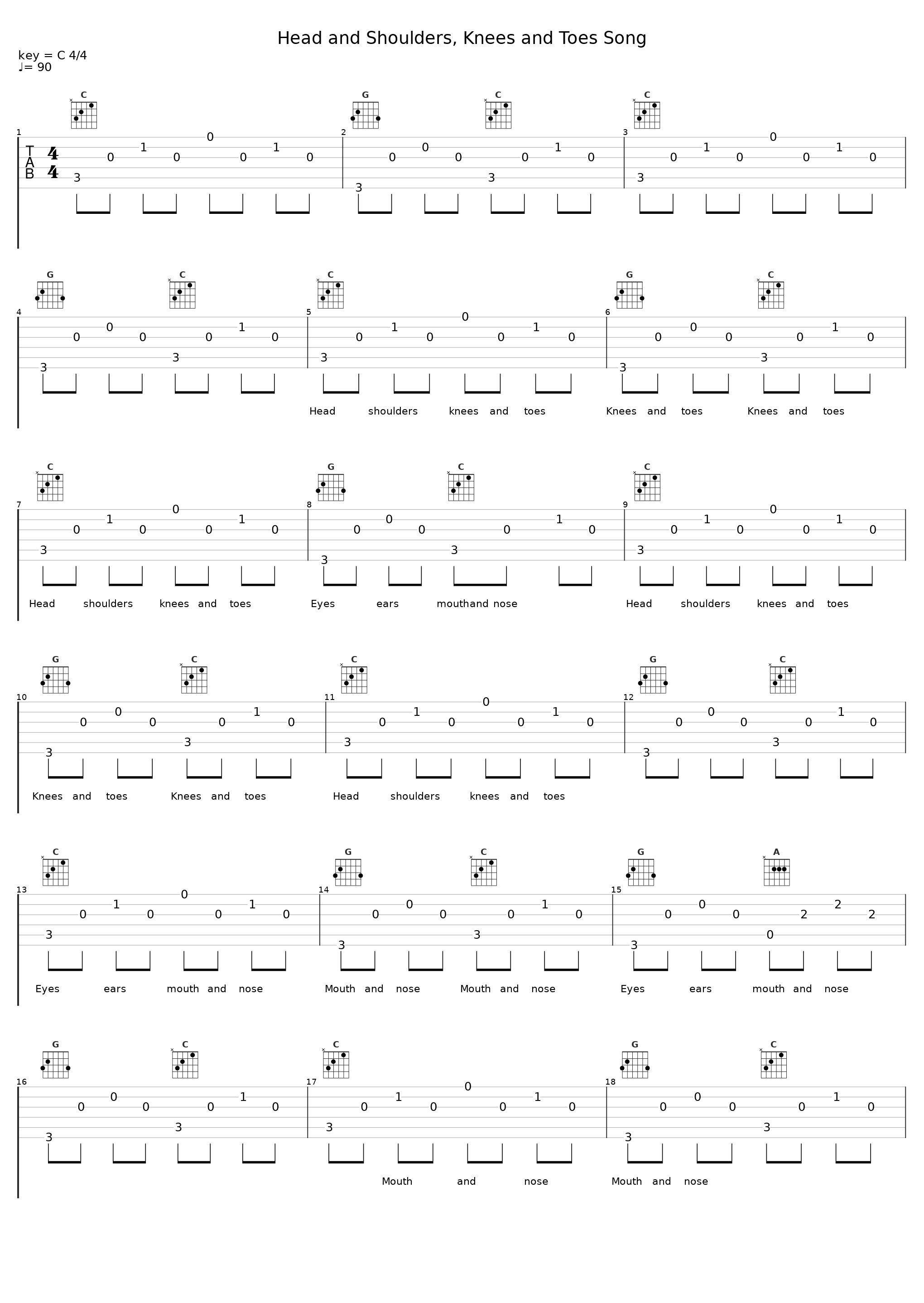 Head and Shoulders, Knees and Toes Song_The Kiboomers_1