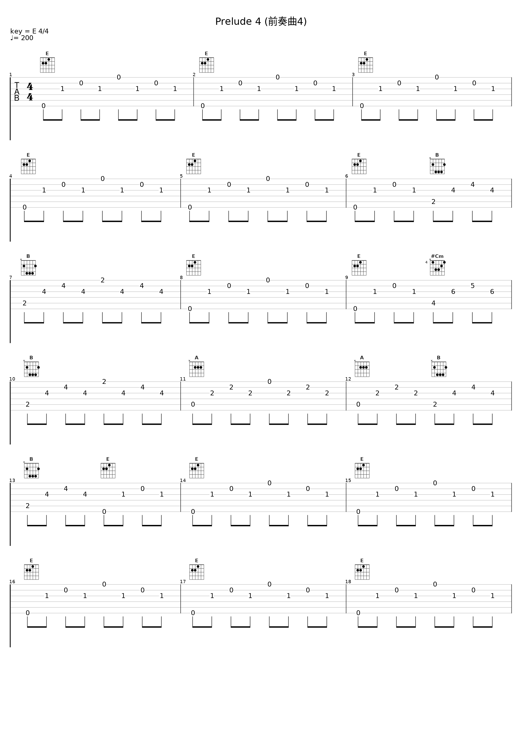 Prelude 4 (前奏曲4)_Rey De La Torre,Francisco Tárrega_1