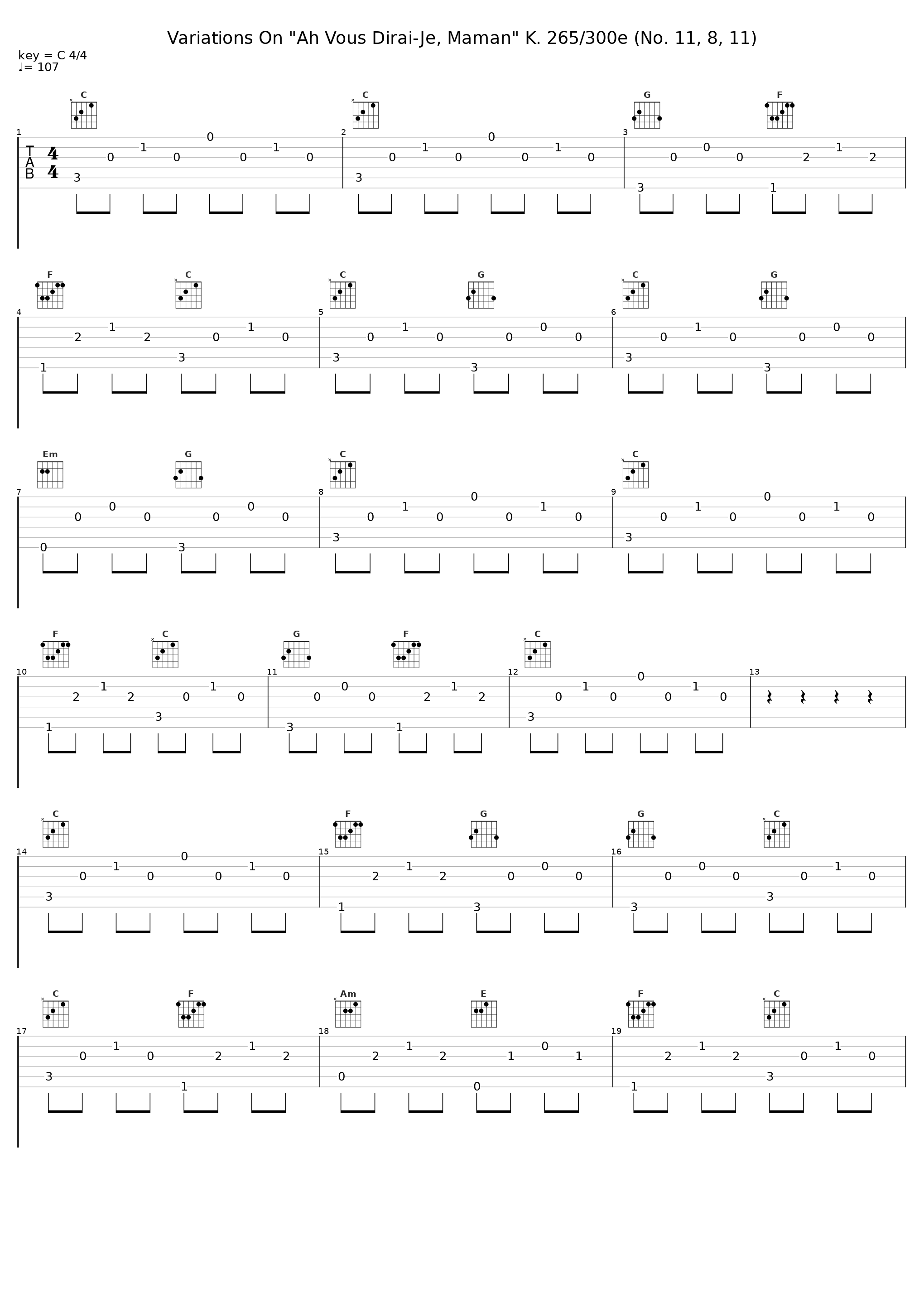 Variations On "Ah Vous Dirai-Je, Maman" K. 265/300e (No. 11, 8, 11)_The Baby Einstein Music Box Orchestra_1