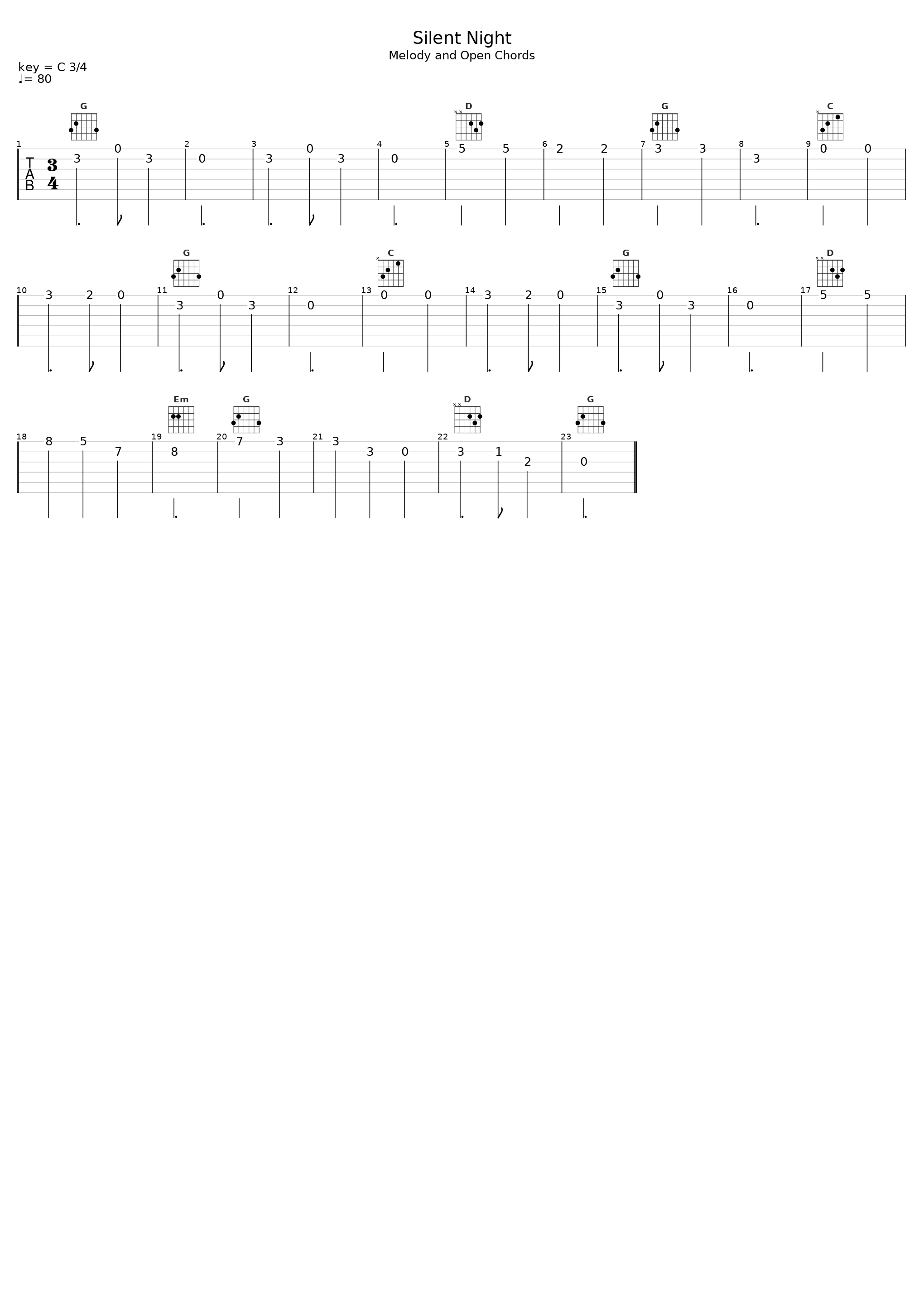 Silent Night Easy_Unknown_1