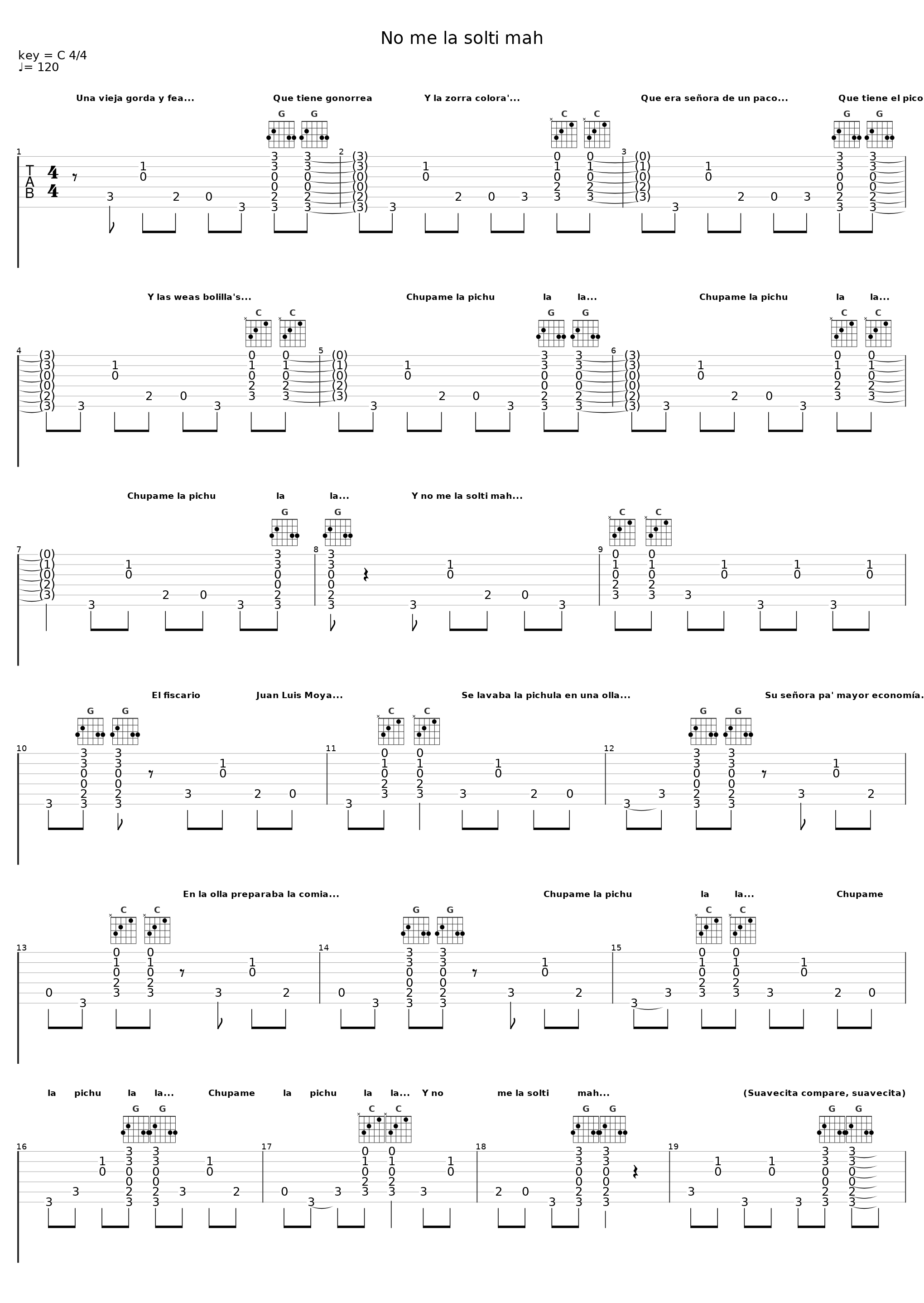 No Me La Solti Mah_Canciones Chilenas_1