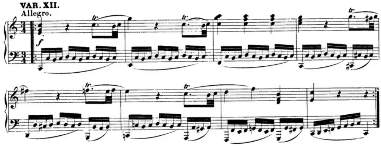 Mozart’s Variations 12|SheetMusicGo