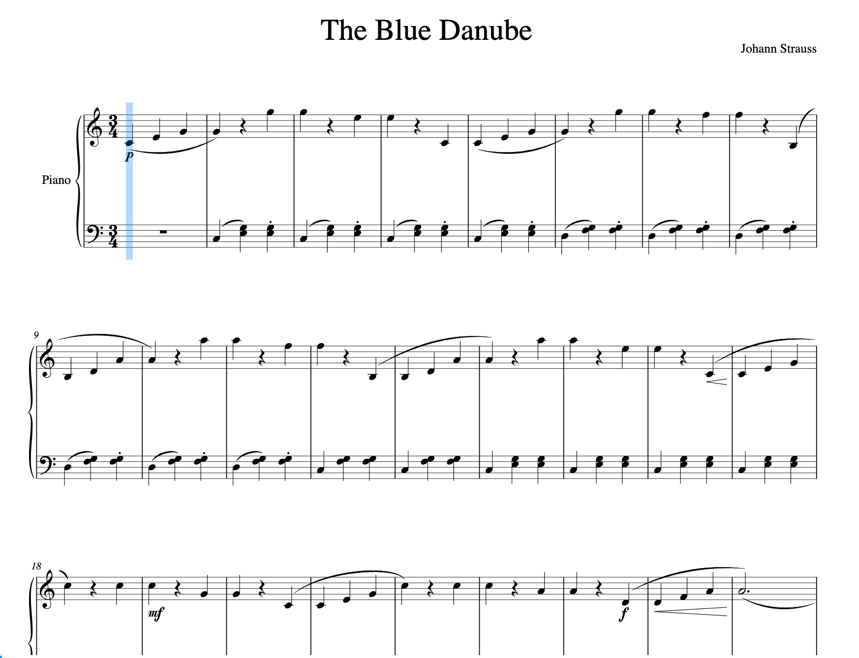 The Blue Danube|SheetMusicGo