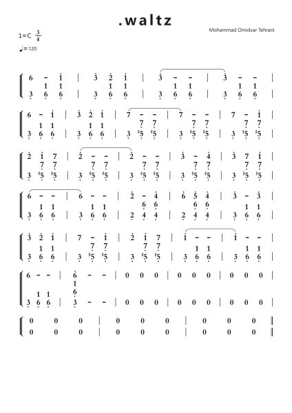 .waltz钢琴简谱-undefined-免费下载-天天钢琴