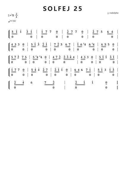 SOLFEJ 25钢琴简谱-undefined-免费下载-天天钢琴